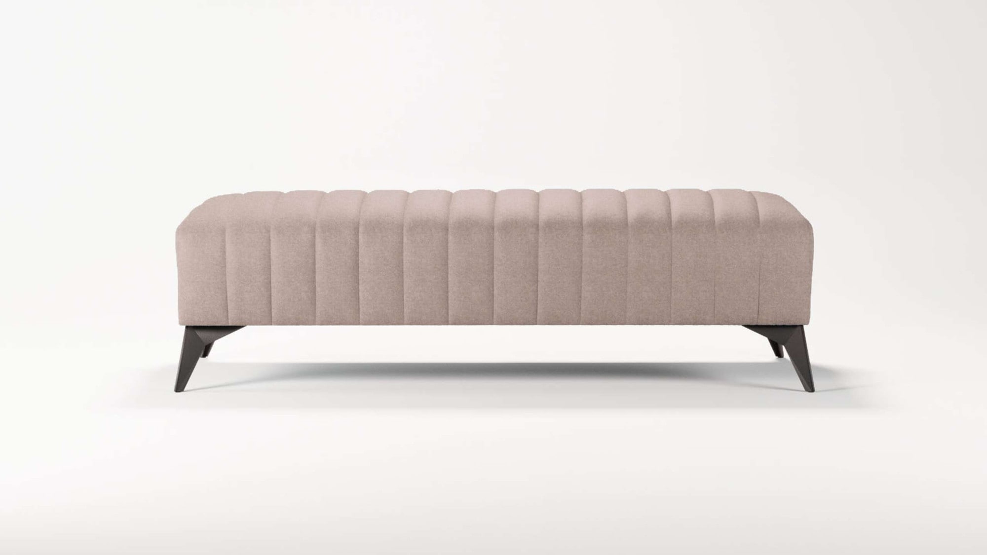 Places of Style Polsterhocker »MATTHEW Sitzhocker XXL, Maße B/T/H: 140/60/43 cm«, Steppung, belastbar bis 180 kg