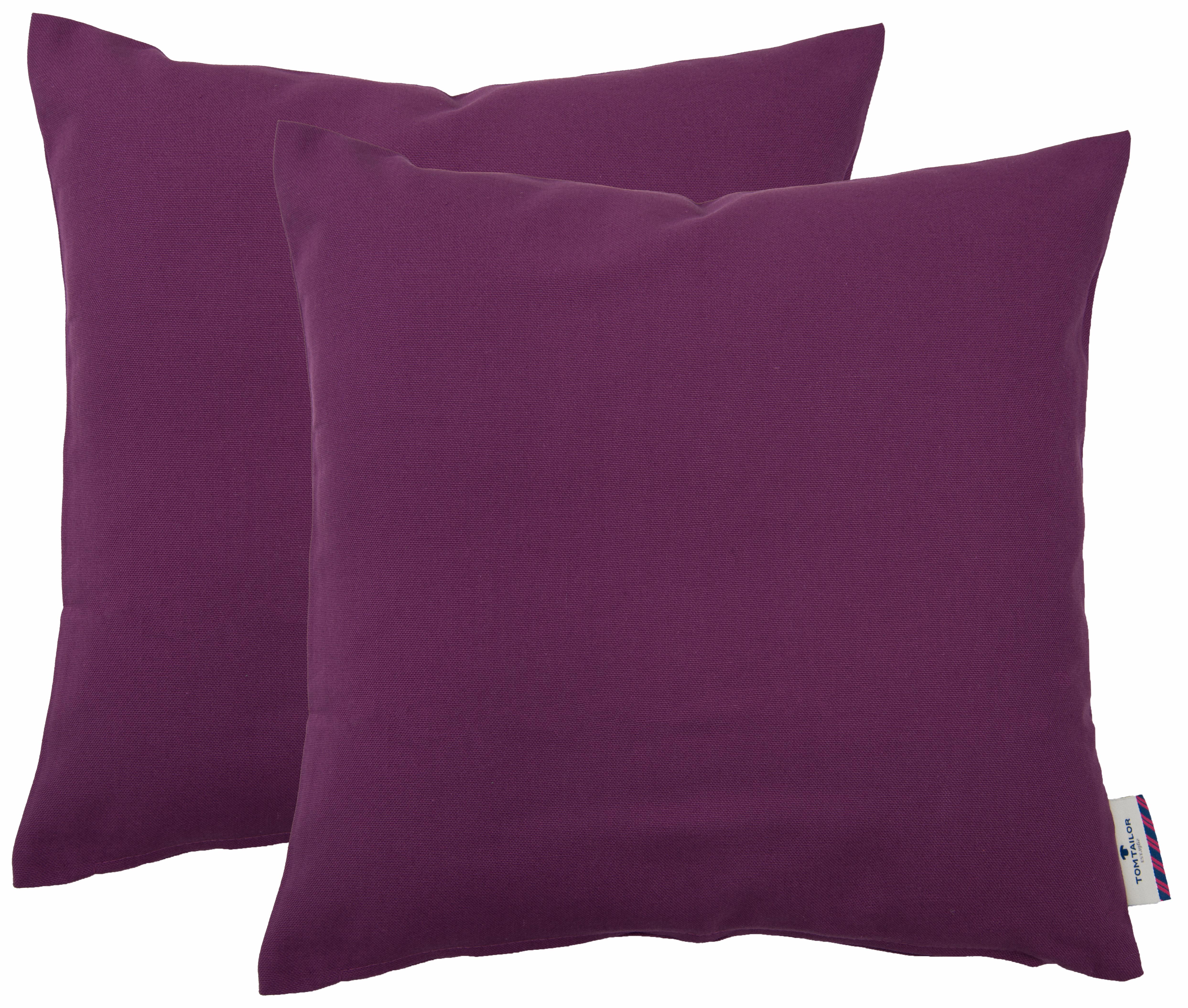 TOM TAILOR HOME "Dove" unifarben, Kissenhüllen ohne Füllung, 2er Pack