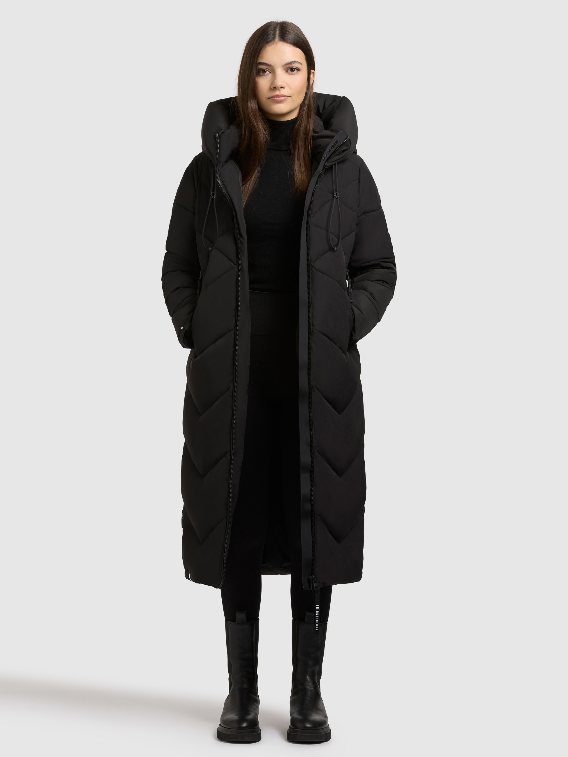 khujo Steppmantel »LINARI« innenliegender Stehkragen, elastische Bündchen am Ärmelfutter