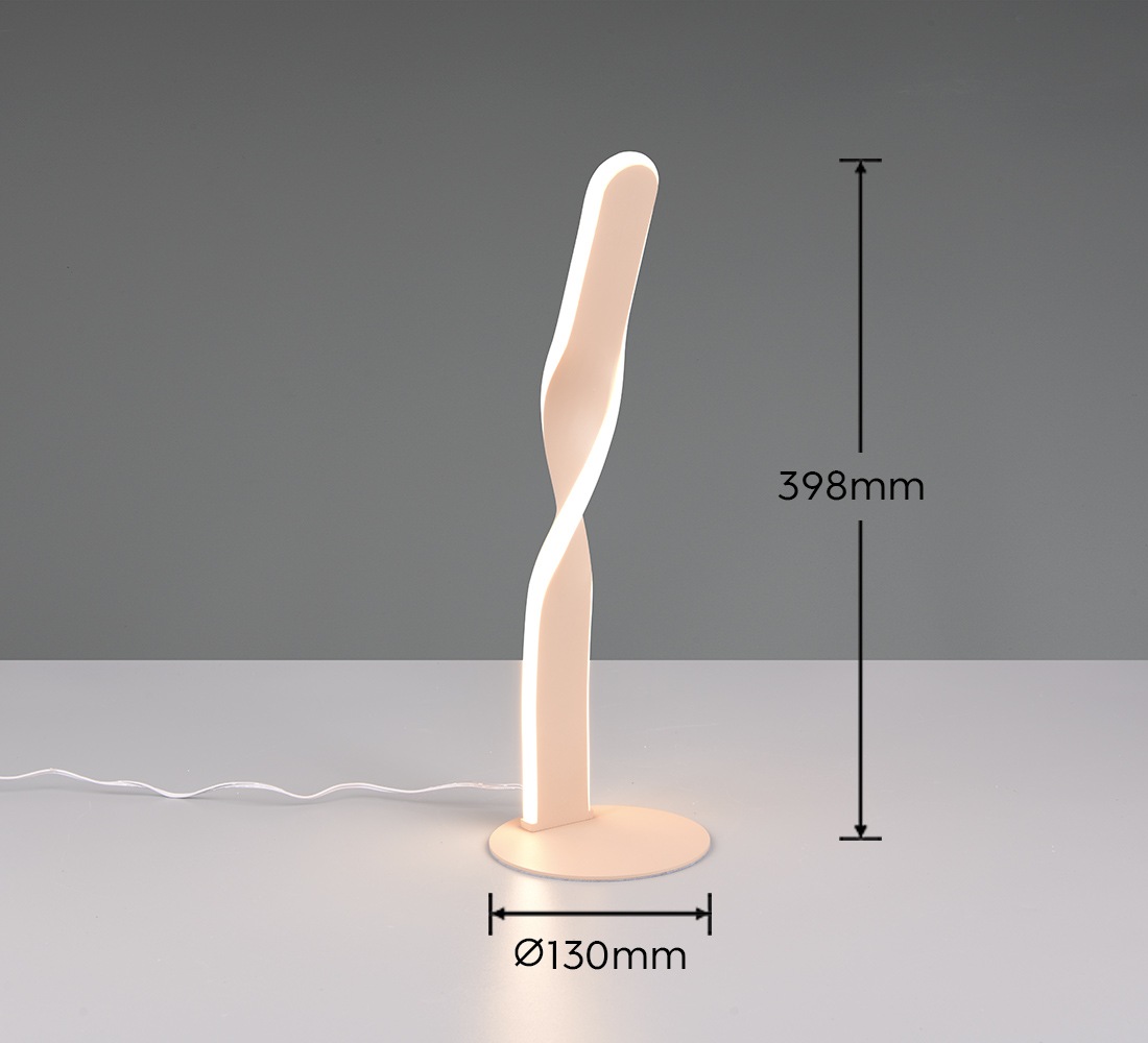 REALITY Leuchten LED Tischleuchte »GINKO, LED Tischlampe 10W 1020 Lumen 3000K warmweiß, Schreibtischlampe«, 1 flammig, Leuchtmittel LED-Board | LED fest integriert, Tischleuchte mit Schnurschalter ON/OFF, Höhe 40,5 cm Ø 13 cm