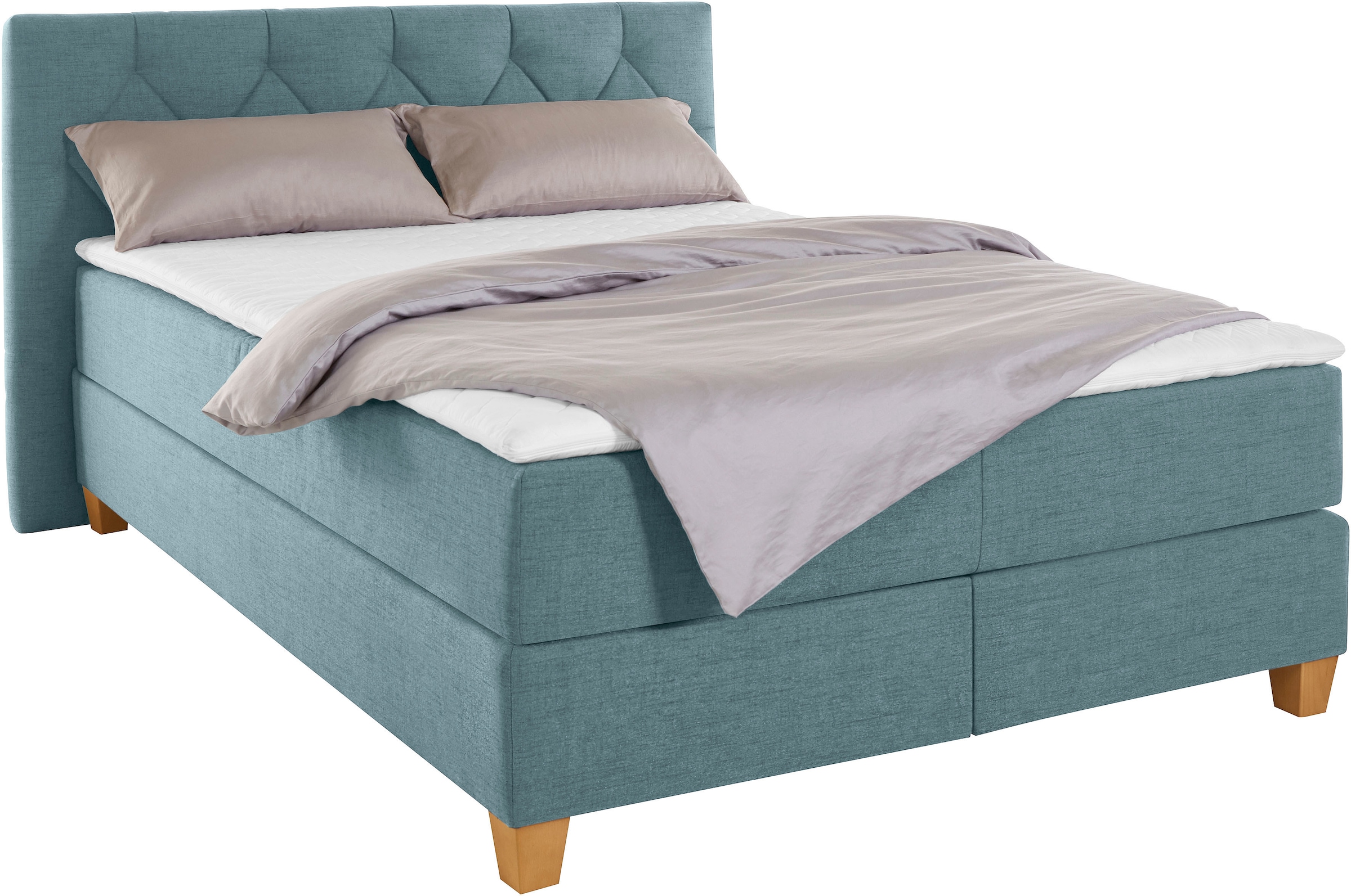 Home affaire Boxspringbett »Harmones« in 3 Breiten, Härtegrad auch im Mix mit je 1 Matratze in H2 und H3