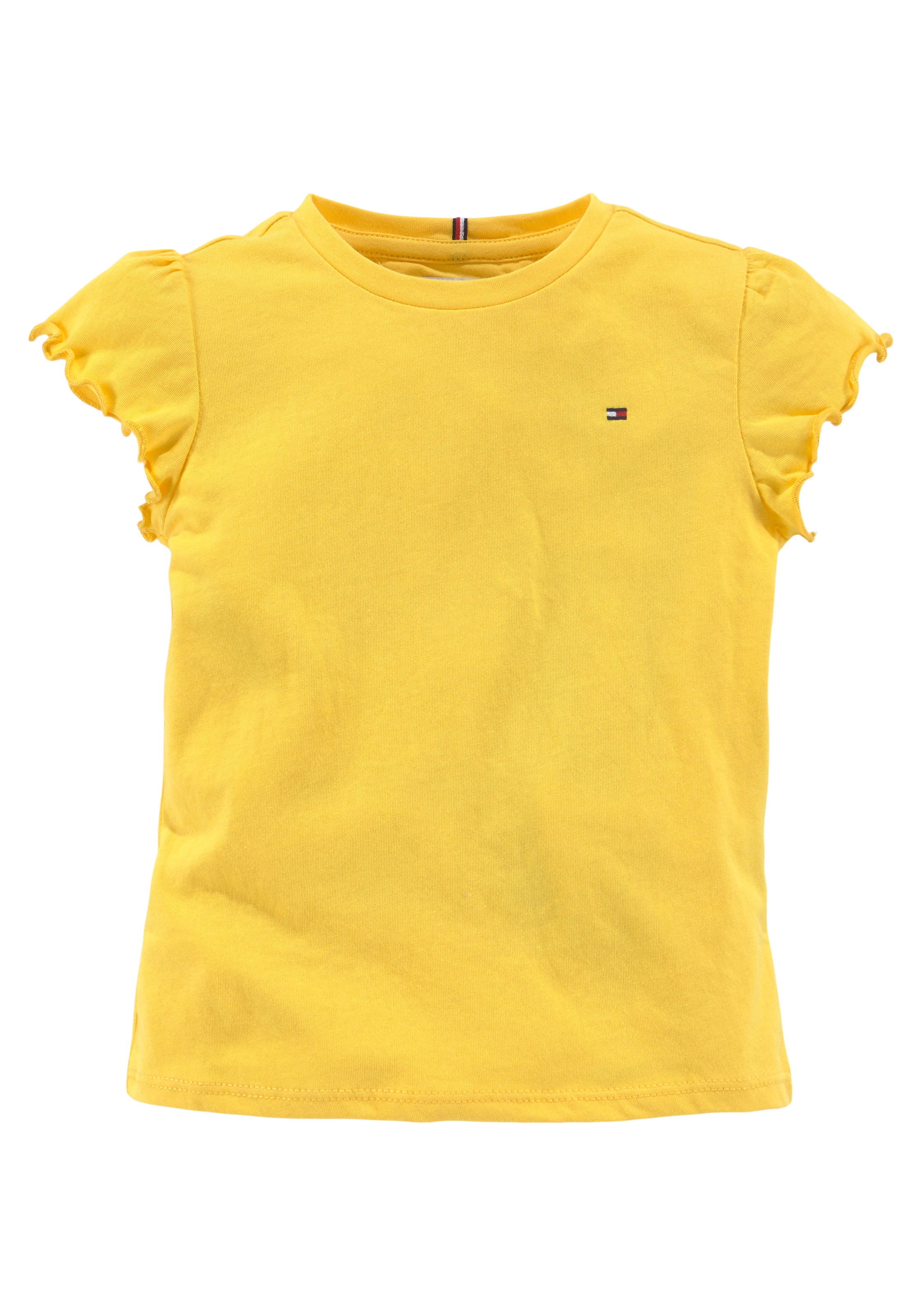dezentem bestellen Hilfiger Junior BAUR Kinder S/S«, »ESSENTIAL T-Shirt SLEEVE TOP MiniMe,mit Kids | Label Tommy RUFFLE