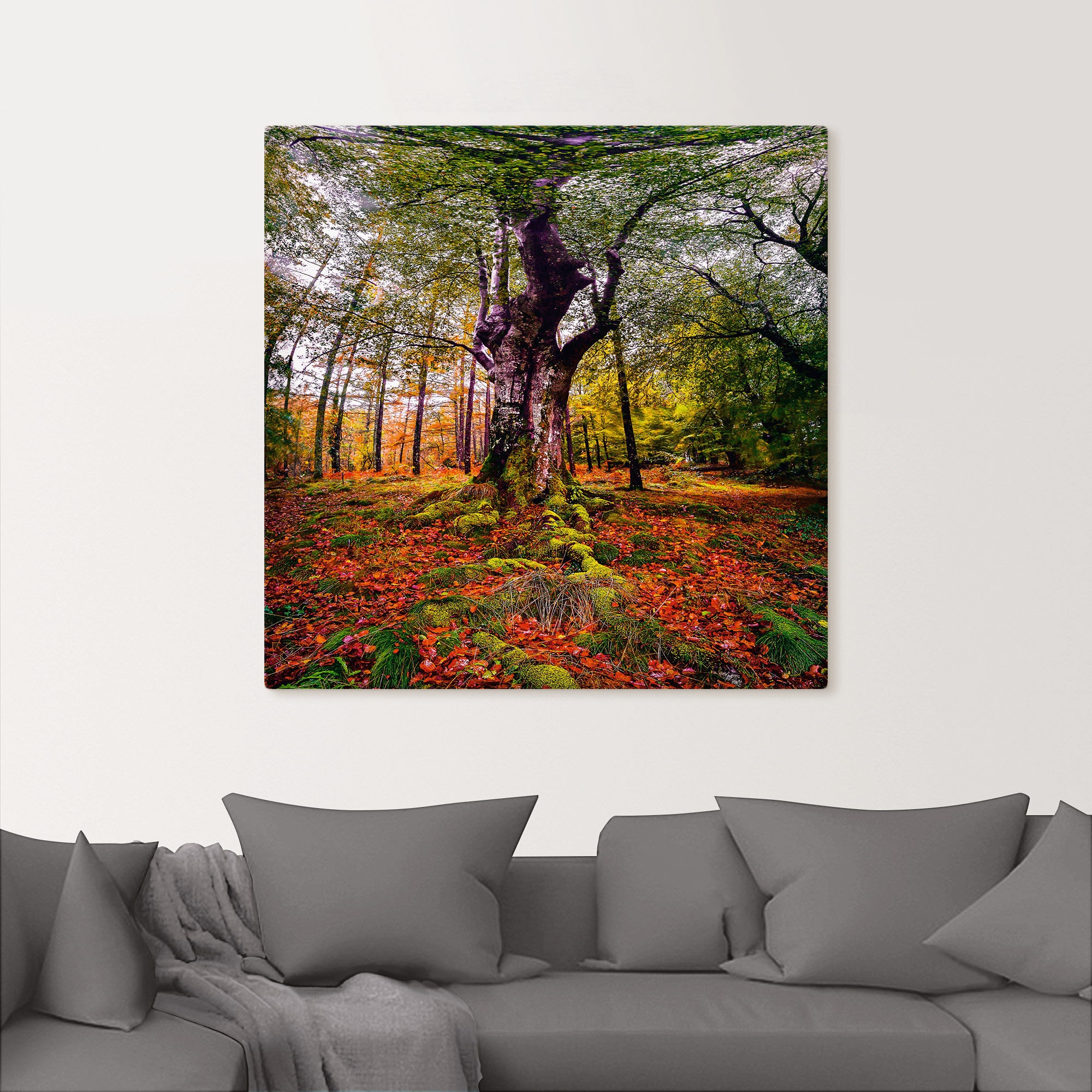 Artland Wandbild »Baum im Wald«, Baumbilder, (1 St.), als Leinwandbild, Poster in verschied. Größen