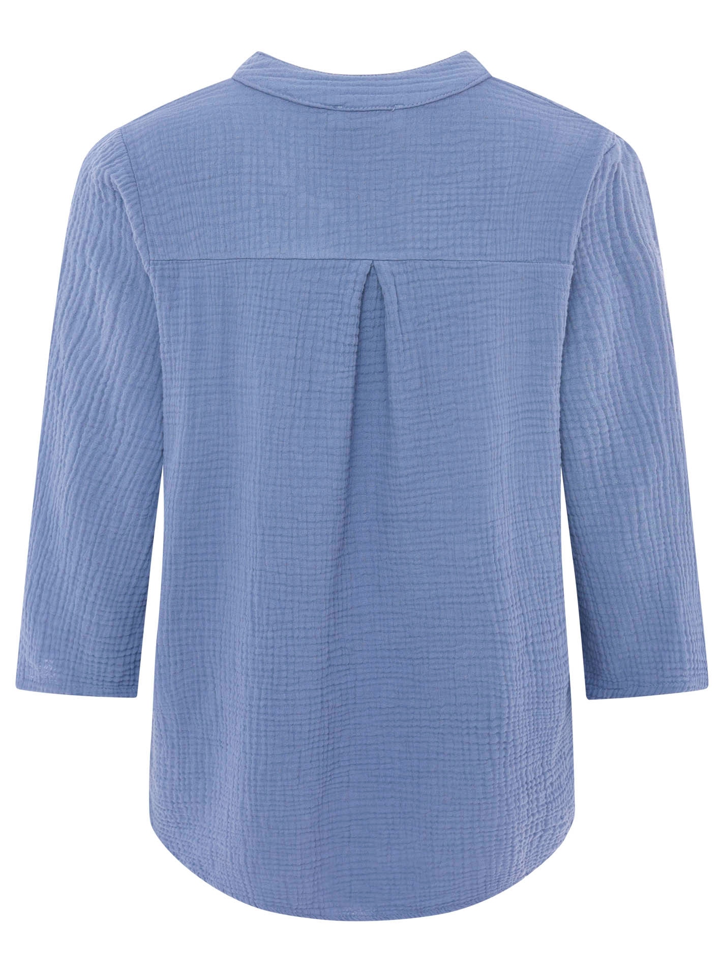 Zwillingsherz Schlupfbluse »"Neon Kante"« Musselin, eingefasster V-Neck in Neon, 3/4 Arm, hinten leicht länger