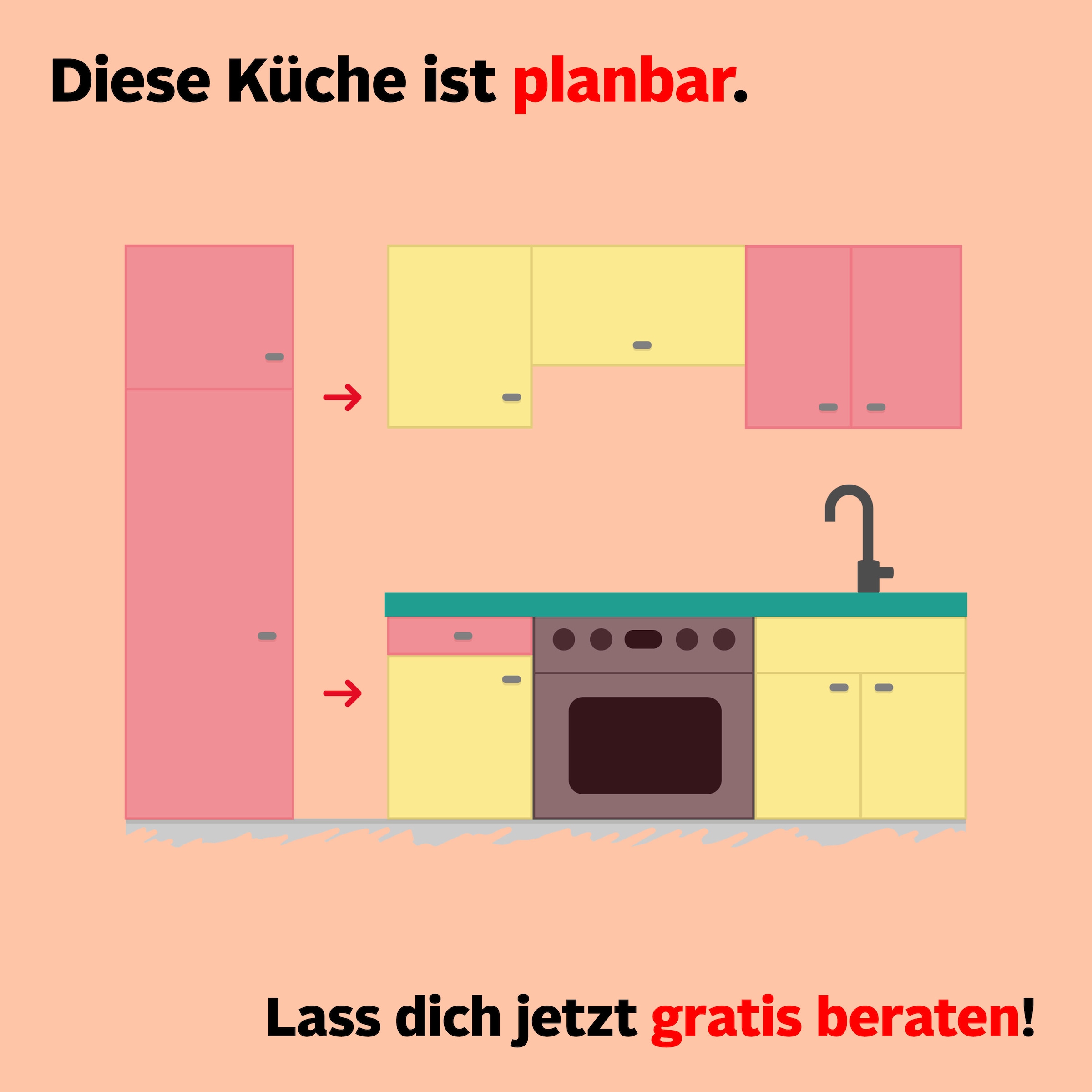 nobilia® Küchenzeile »"Laser II", Ausrichtung wählbar, Breite 330 cm« vormontiert, wahlw. mit unterschiedlichen E-Geräten-Sets