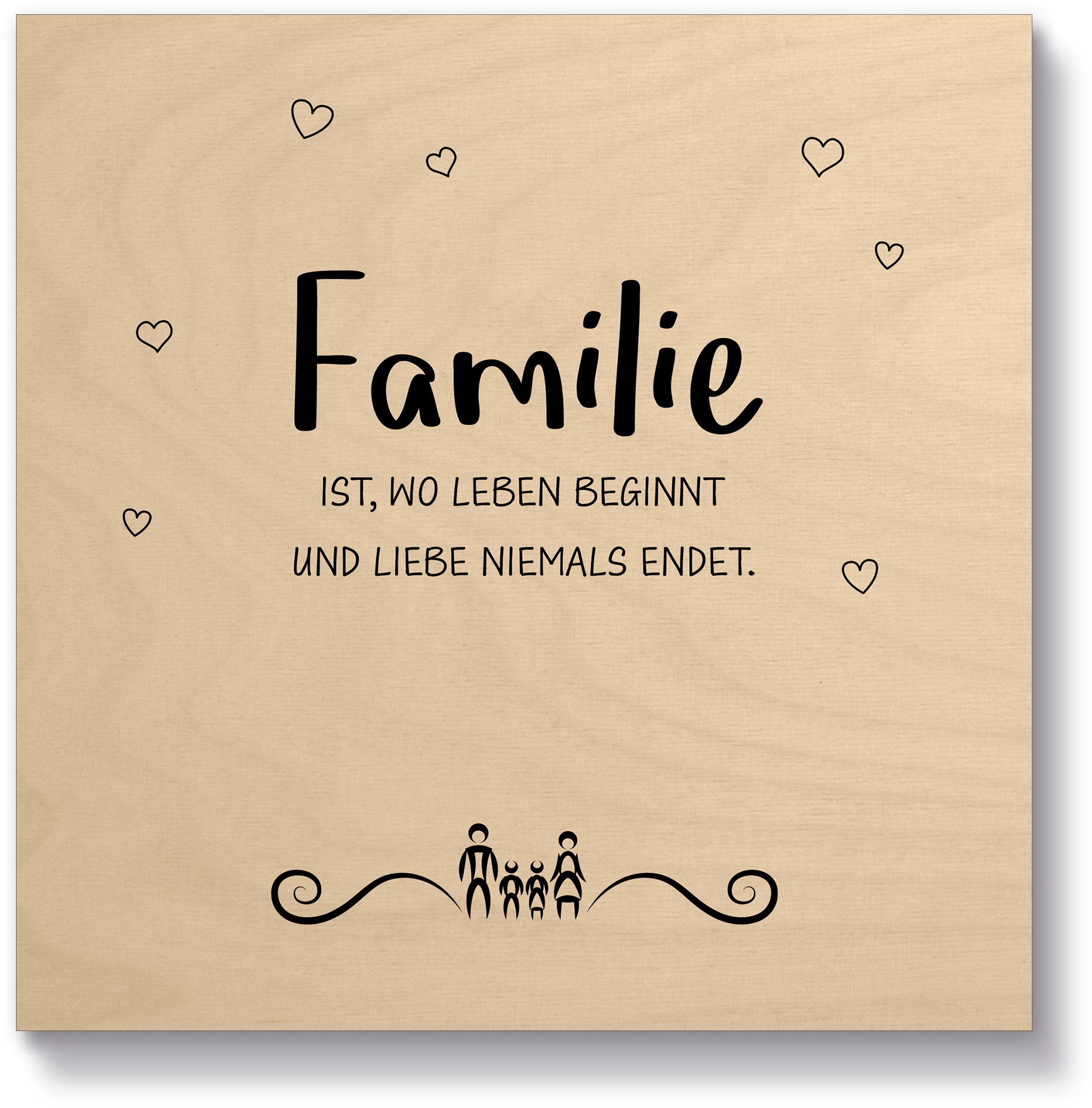 Artland Holzbild "Familie II", Sprüche & Texte, (1 St.)