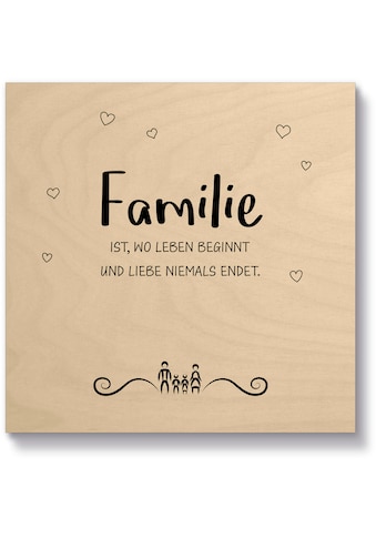 Artland Holzbild »Familie II« Sprüche & Texte ...