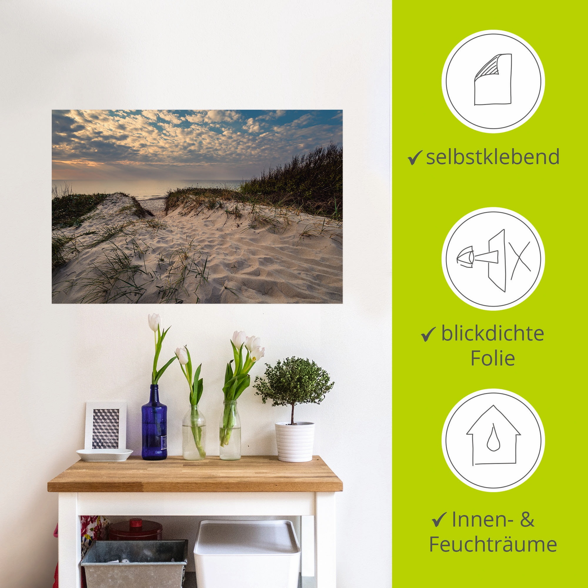 Artland Wandbild »Strand an Küste der Ostsee Graal Müritz«, Küstenbilder, (1 St.), als Poster, Wandaufkleber in verschied. Größen