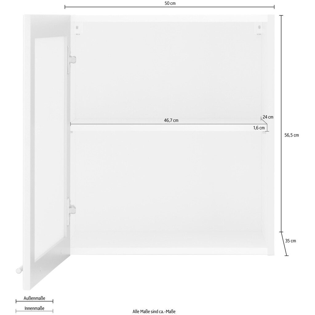 wiho Küchen Glashängeschrank »Unna«