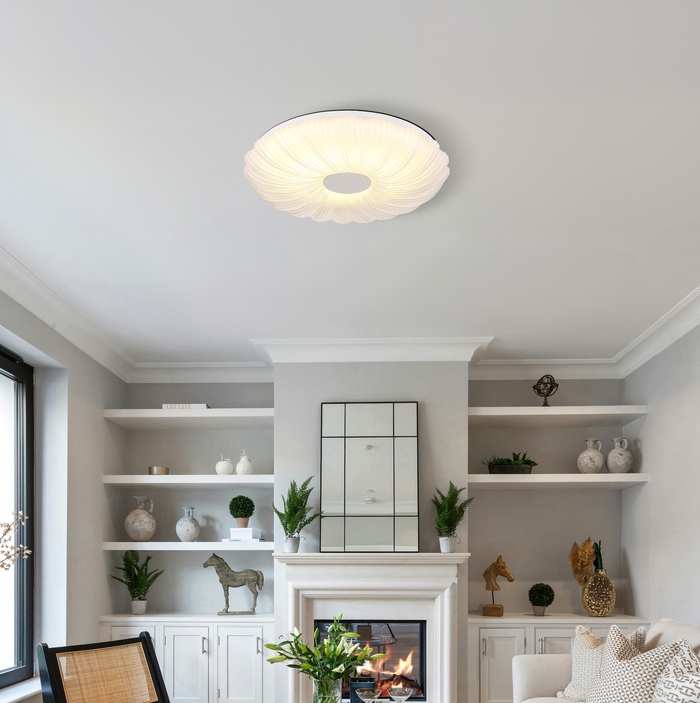 GLOBO LIGHTING LED Deckenleuchte »CAVENDISH«, Leuchtmittel LED-Modul | LED fest integriert, Deckenlampe/CCT 2700/4000/6000K/rund/Wohnzimmer/Schlafzimmer
