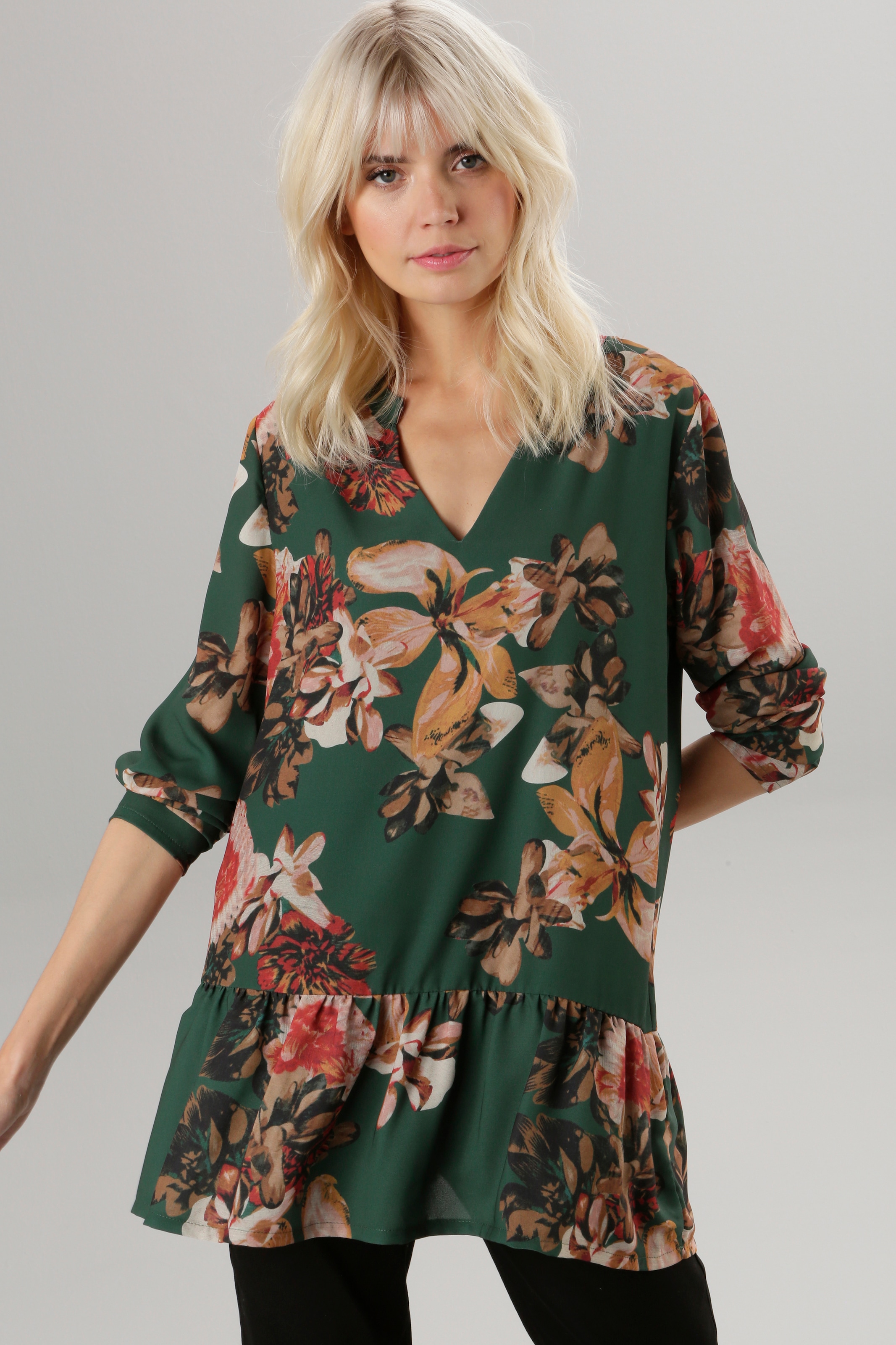 Blumendruck NEUE kaufen - und Volant Aniston Tunika, für BAUR SELECTED | mit KOLLEKTION