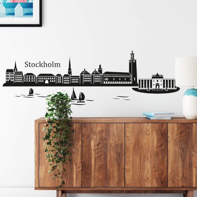 Wall-Art Wandtattoo »XXL Stadt Skyline Stockholm 80cm«, (1 St.) kaufen |  BAUR