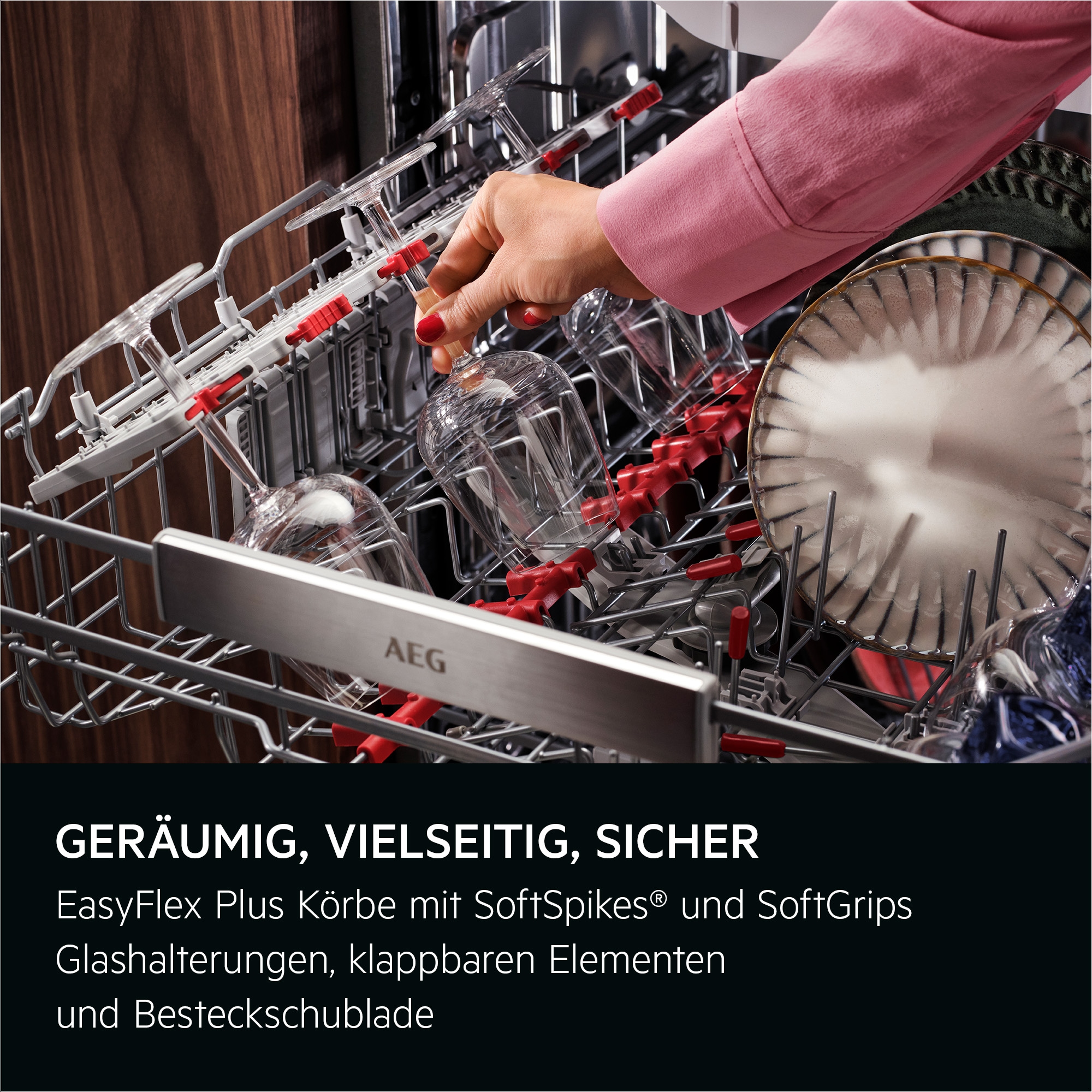 AEG vollintegrierbarer Geschirrspüler Serie 8000, 60 cm, WiFi »GI8200A2TC« 14 tlg. Maßgedecke Leise Spülmaschine 38 dB kraftvoll gegen Eingebranntes bei 8,4l Wasser