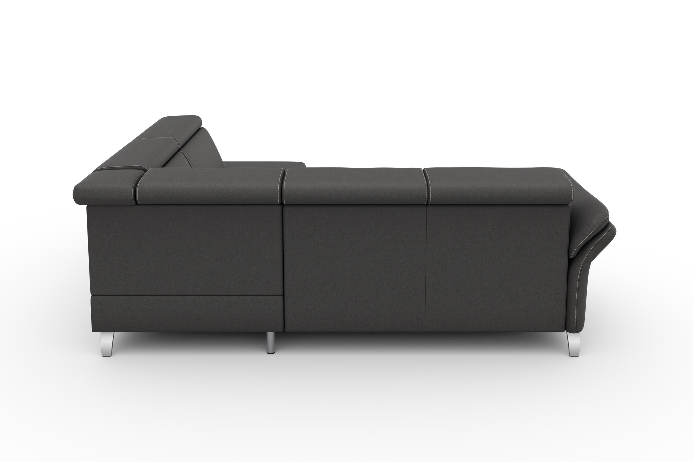 sit&more Ecksofa »Vincenzo L-Form«, inklusive Kopfteilverstellung, wahlweise mit Bettfunktion, Bettkasten