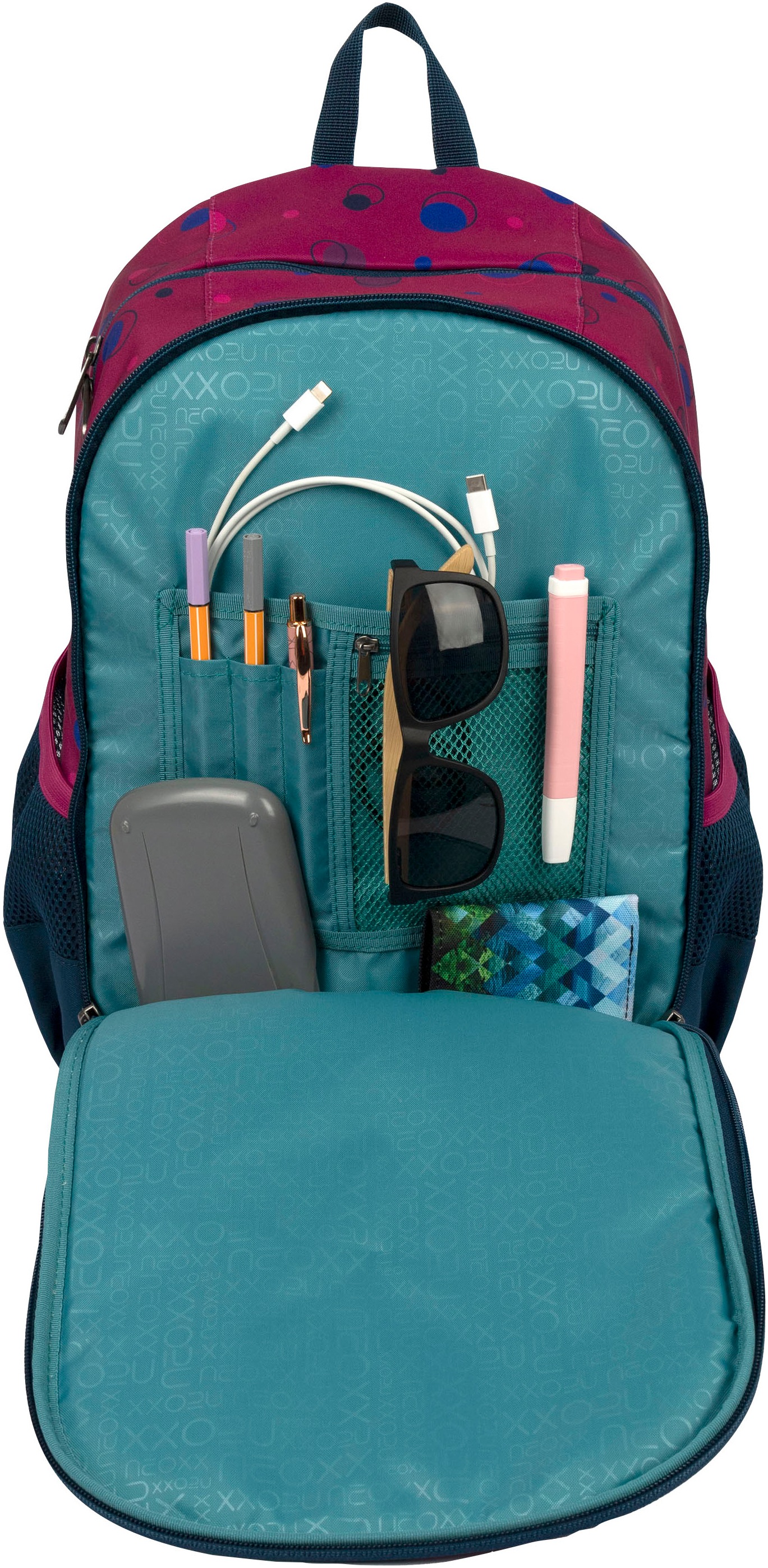 neoxx Schulrucksack »Flow, Bubble me around«, teilweise aus recyceltem Material