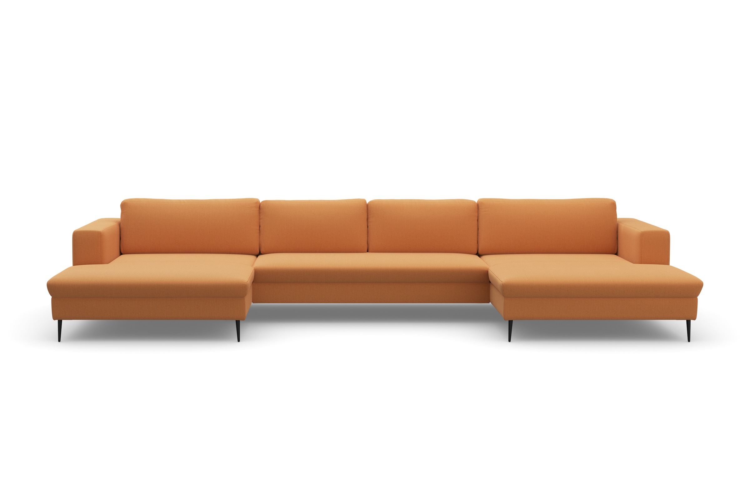 DOMO collection Wohnlandschaft »Modica U-Form«, XXL, in moderner Optik mit, 2 großzügigen Recamieren, auch in Cord