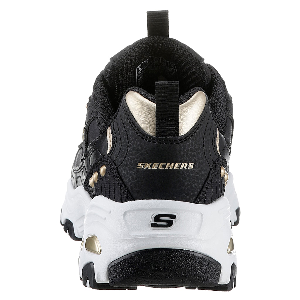 Skechers Sneaker »D'LITES«, mit schönen Metallic-Details, Freizeitschuh, Halbschuh, Schnürschuh