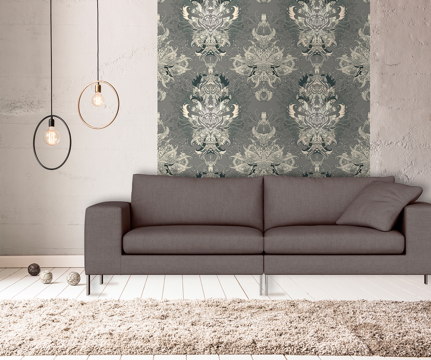 queence Vinyltapete »Gabriella«, 90x250cm, selbstklebend, kinderleichte Anbringung, Sticker