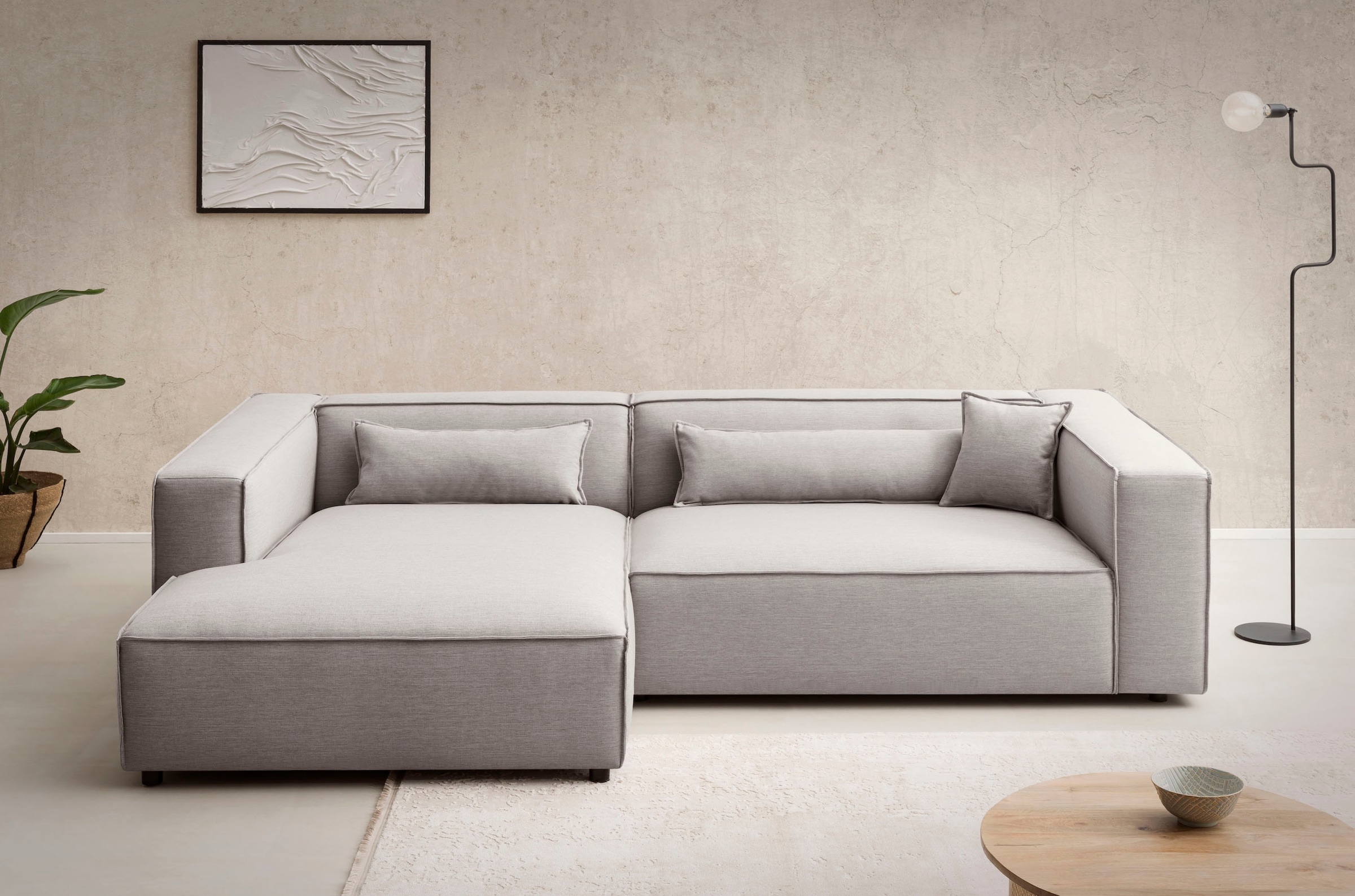 LeGer Home by Lena Gercke Ecksofa "PIARA XXL, Big-Sofa, Cord, Leinenoptik o günstig online kaufen
