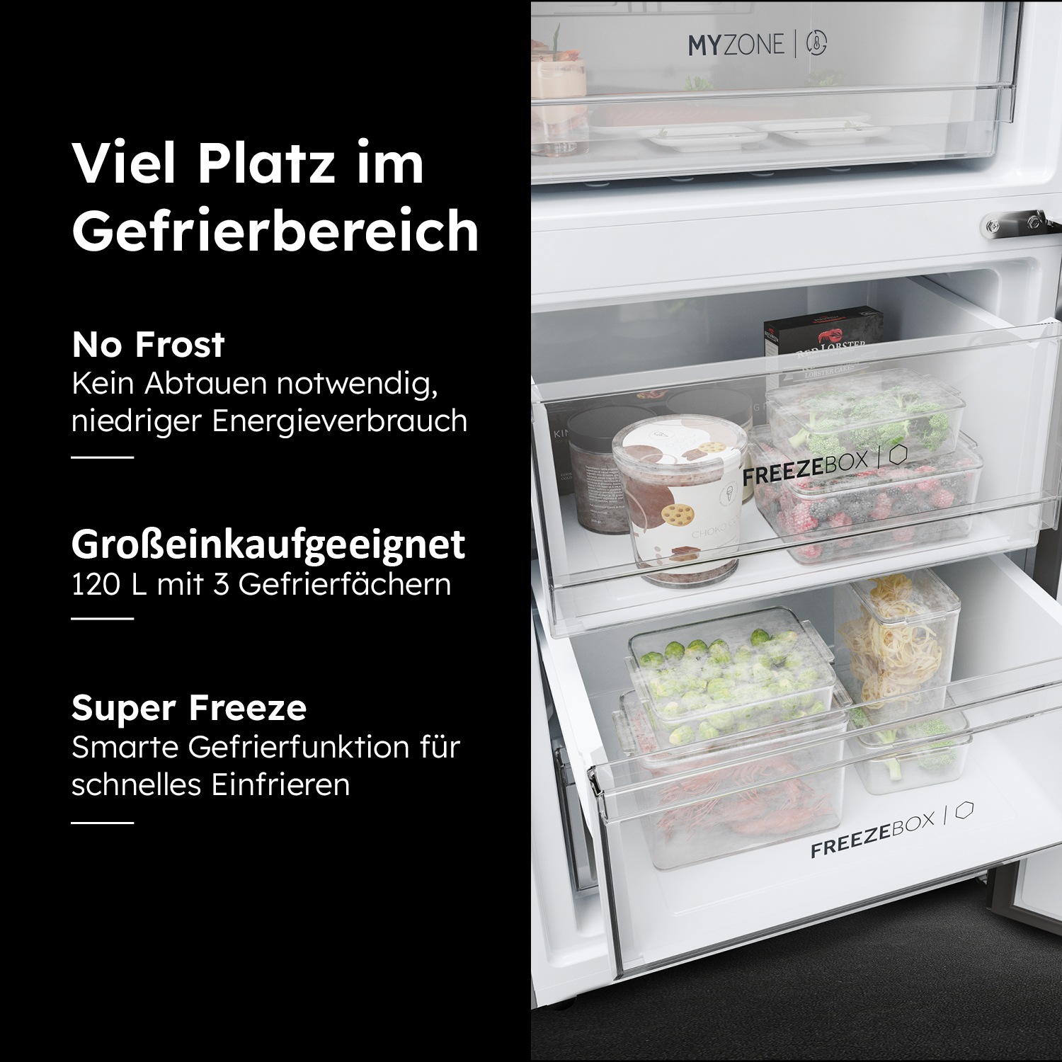 Haier Kühl-/Gefrierkombination 2D 60 SERIES 7 »HDPW7620ANPK«, Daylight: LED-Lichtsäule für optimale Sicht