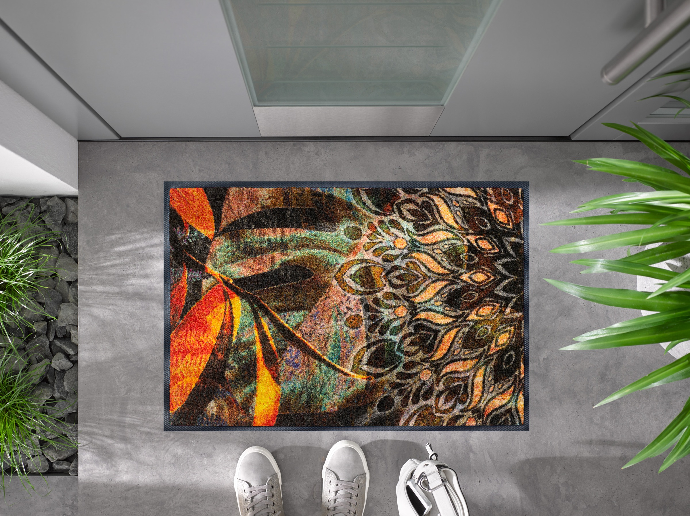 wash+dry by Kleen-Tex Fußmatte "Jungle Dance" rechteckig 7 mm Höhe günstig online kaufen