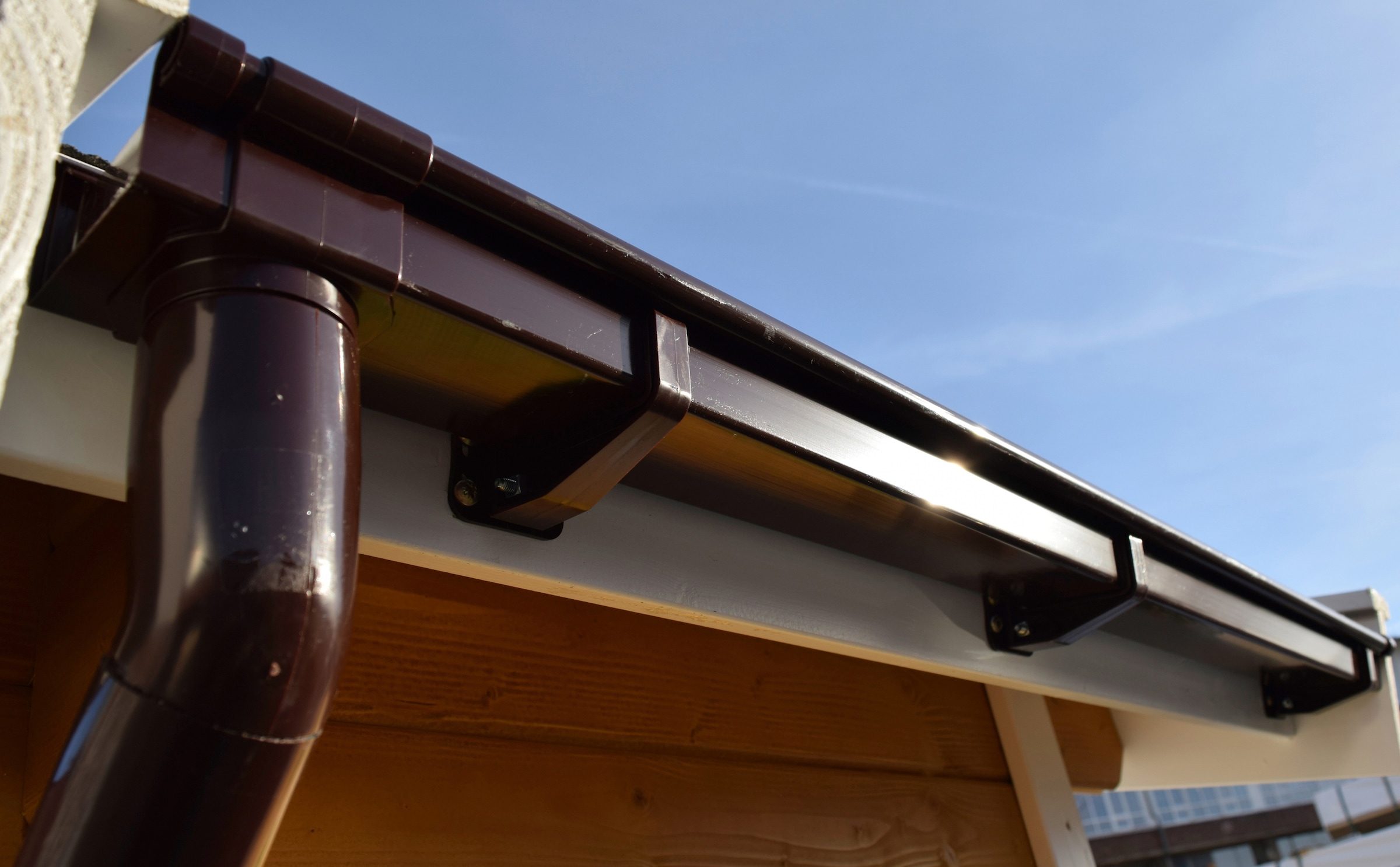 weka Kastendachrinne "verschiedene Längen" Set, braun, für Pultdächer