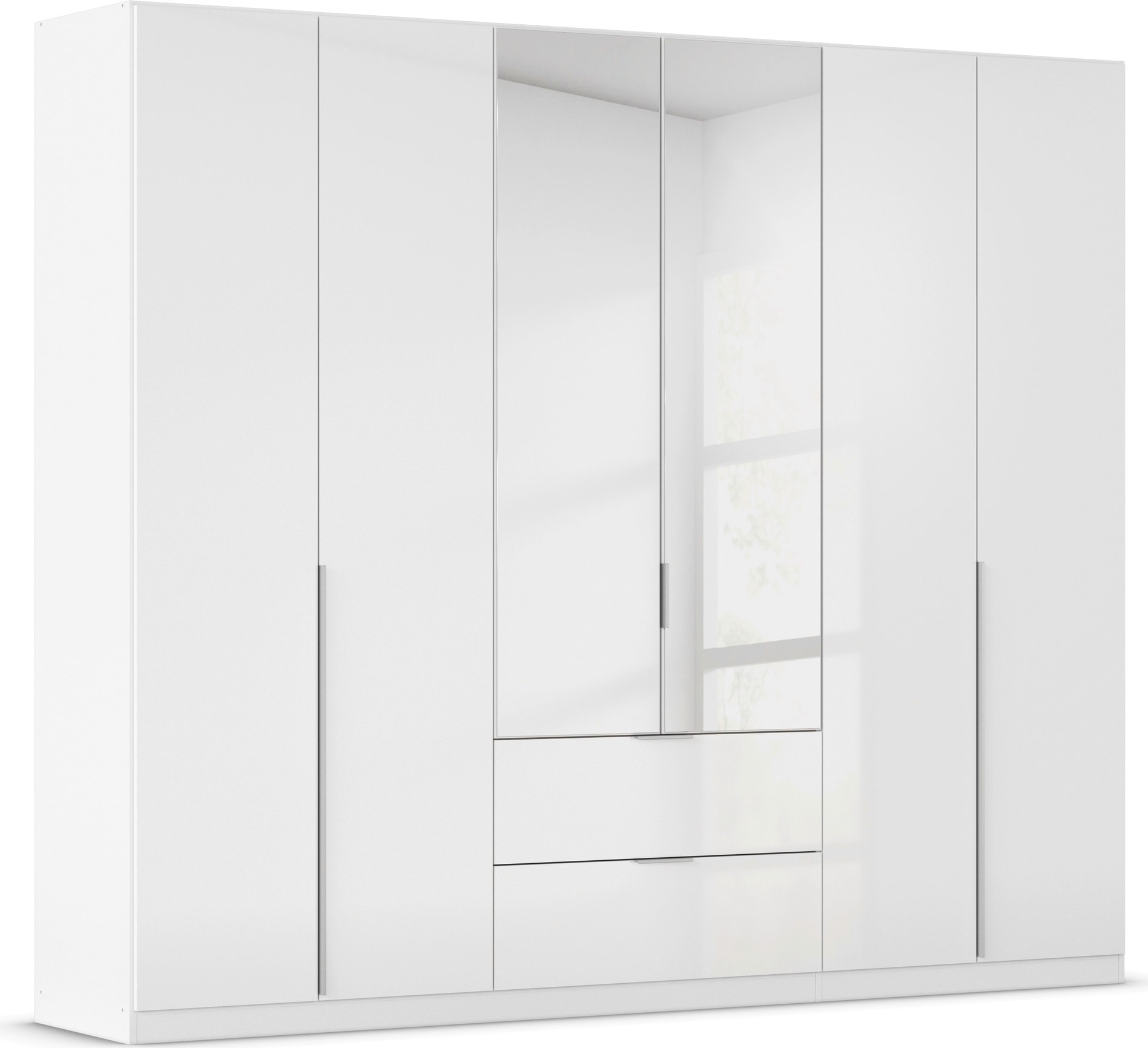 OTTO home Drehtürenschrank "Kleiderschrank Schrank Garderobe AGORDO mit Dekor- oder Hochglanzfront" in zwei Griff-Farben, Breiten 91-360 cm, mit Außenschubkästen, in 7 Breiten und 2 Höhen MADE IN GERMANY