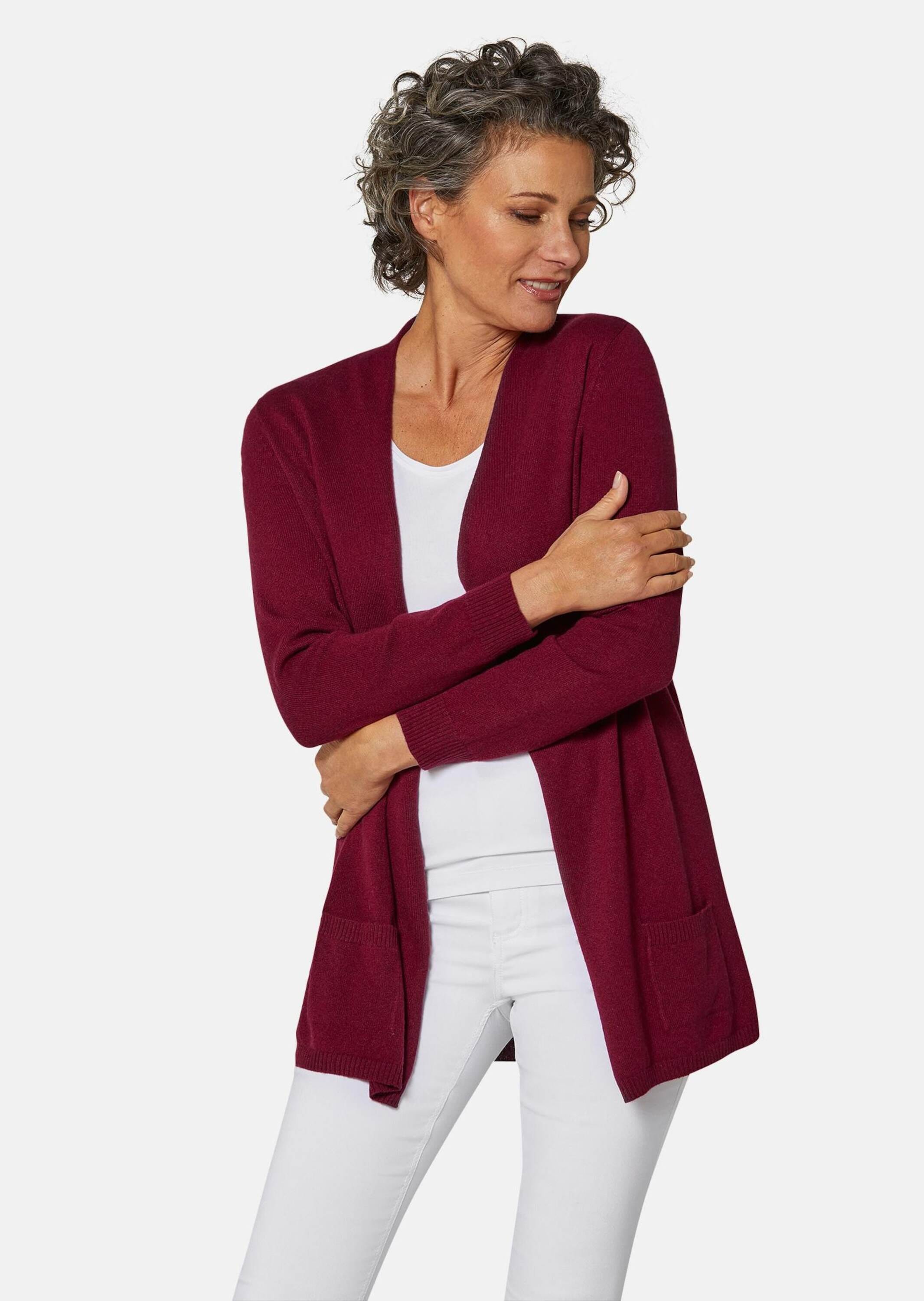 GOLDNER Strickjacke »Kurzgröße Langarm Feinstrick-Cardigan«