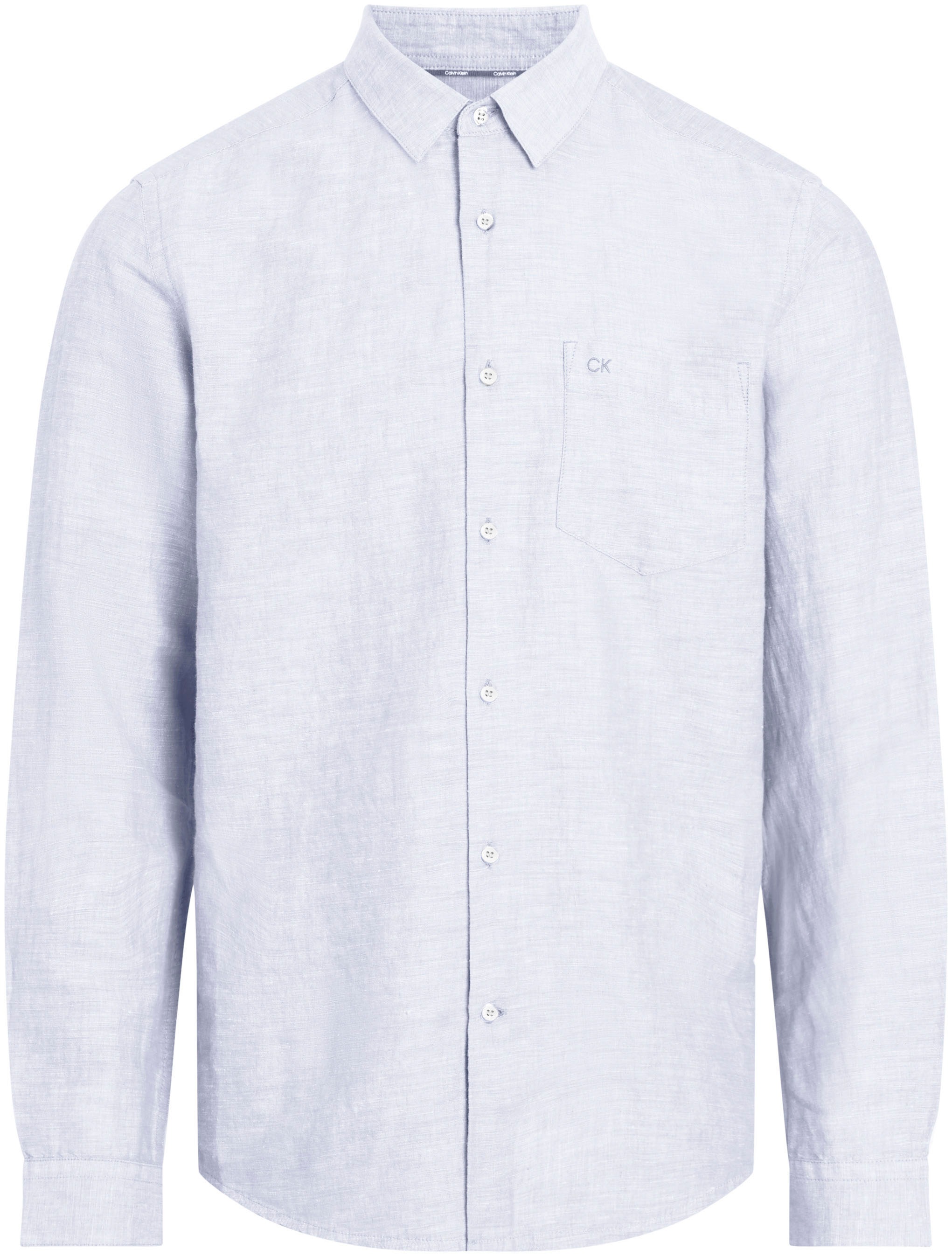 Calvin Klein Langarmhemd »COTTON LINEN CHEST POCKET«