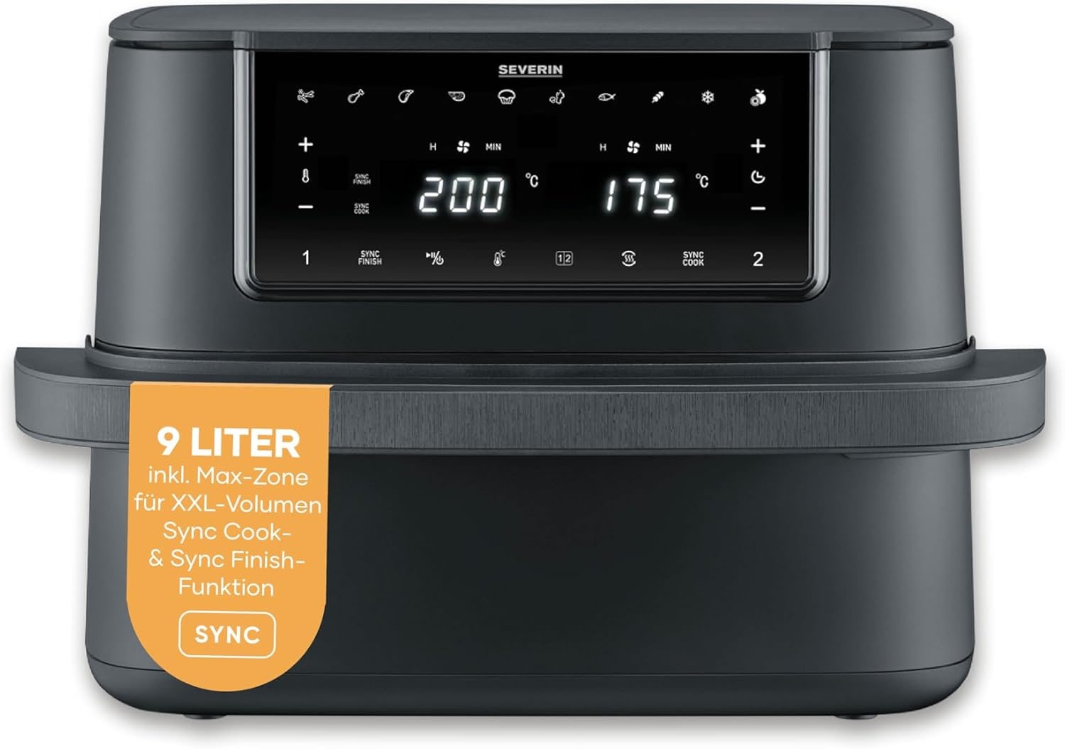 Severin Heißluftfritteuse »FR 2490    9 l "Flex Max Dual"« 2600 W