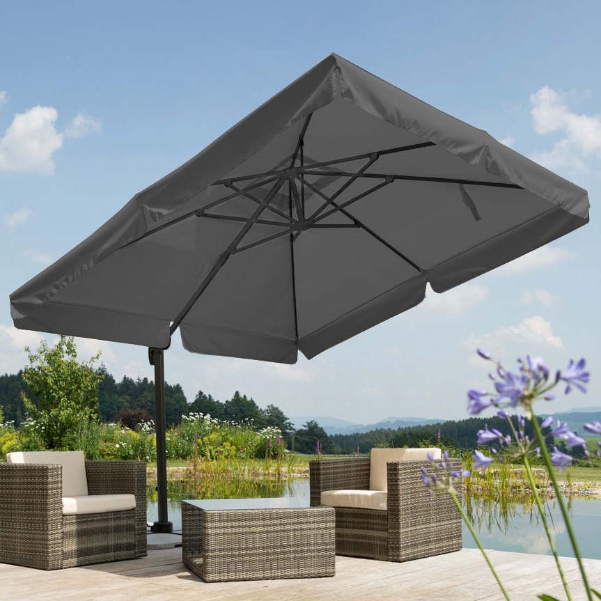 Schneider Schirme Ampelschirm "Rhodos", mit Schutzhülle und Schirmständer, ohne Wegeplatten