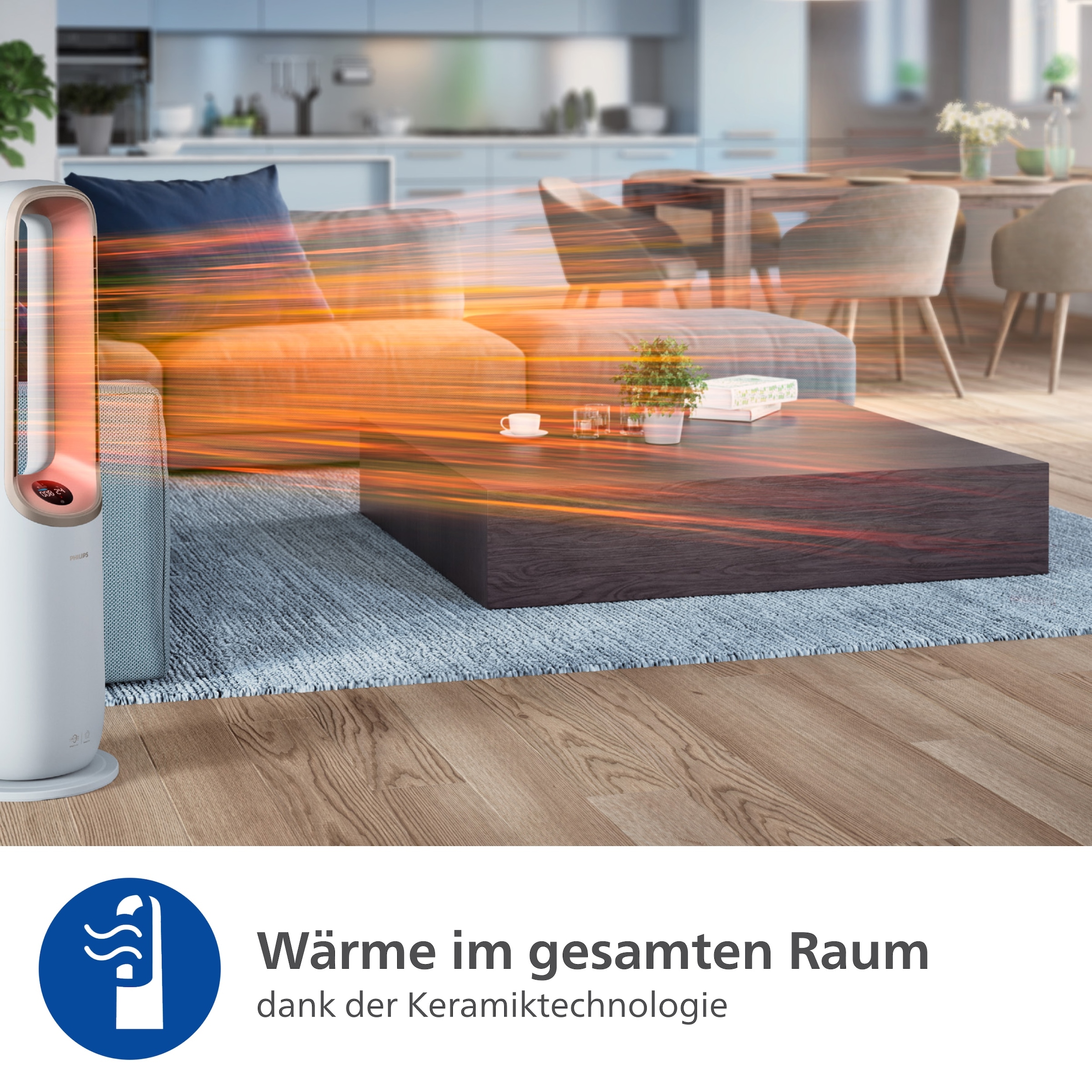 Philips Luftreiniger »AMF870 Air Performer, 3-in-1 Reinigen, Kühlen & Heizen«, für 70 m² Räume, für Allergiker geeignet, CADR 270 m³/h, mit Air+ App verbunden