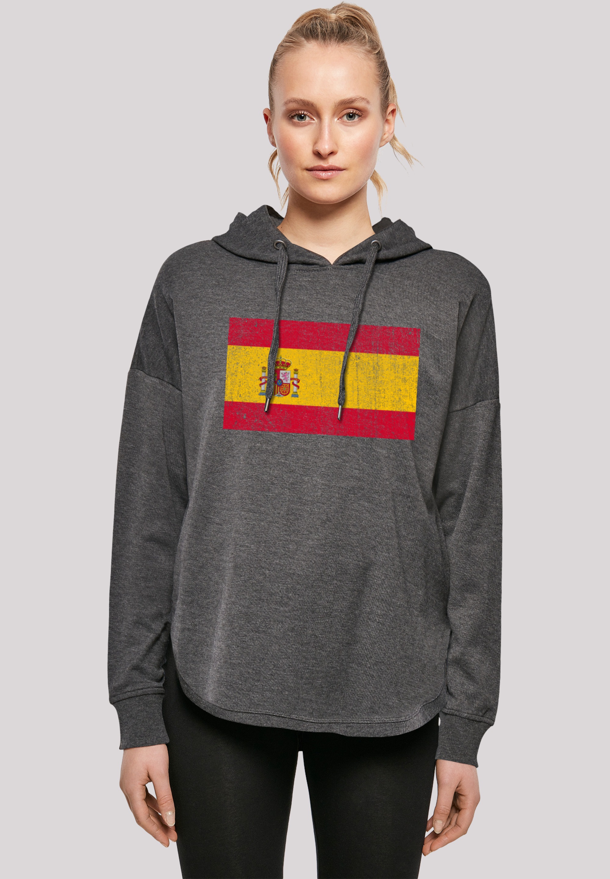 F4NT4STIC Kapuzenpullover "Spain Spanien Flagge distressed", Print