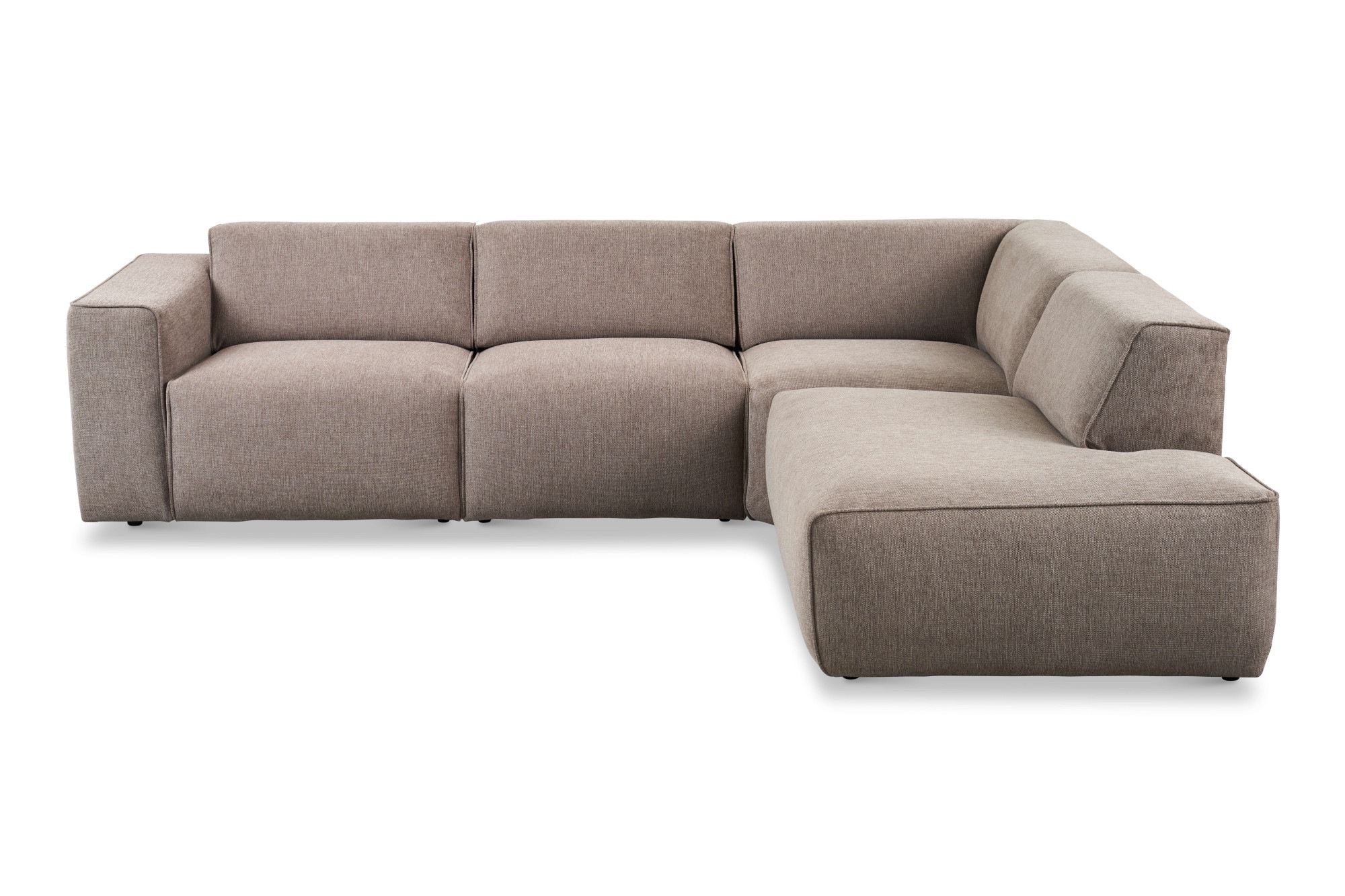 Home affaire Ecksofa "Noord mit Kedernaht, Breite 282 cm, L-Form" Webstoff, günstig online kaufen