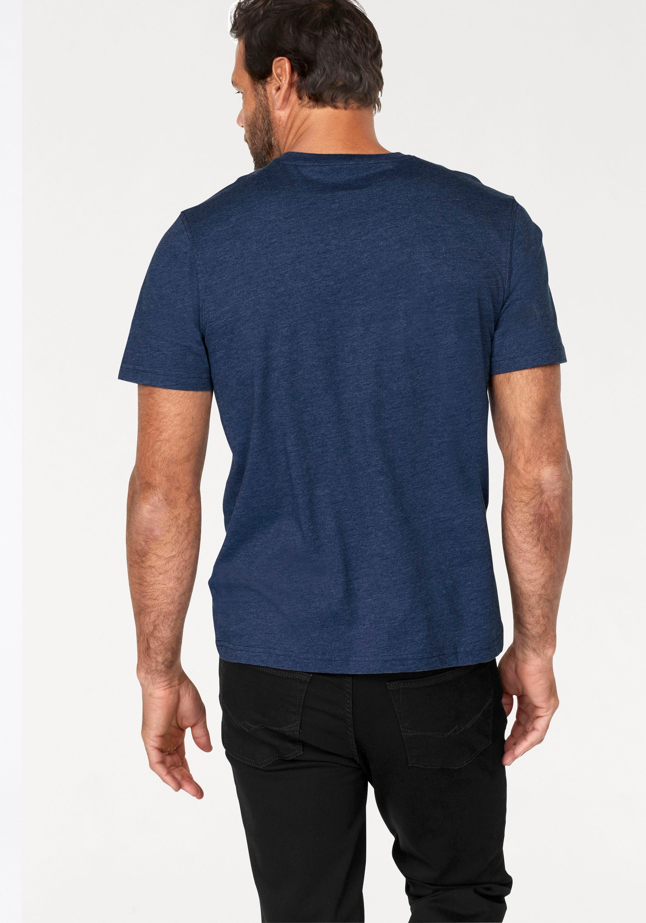 Man's World Rundhalsshirt, (2er-Pack), Kurzarm, Basic-Stil, aus Baumwollmischung, 2er-Pack