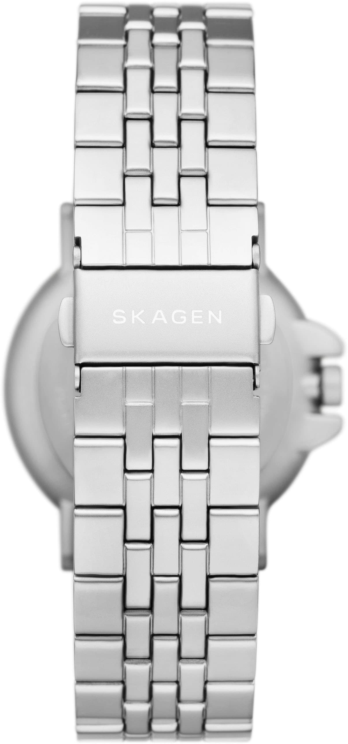 Skagen Quarzuhr »SIGNATUR SPORT«, Armbanduhr, Herrenuhr, Datum, analog, Edelstahlarmband