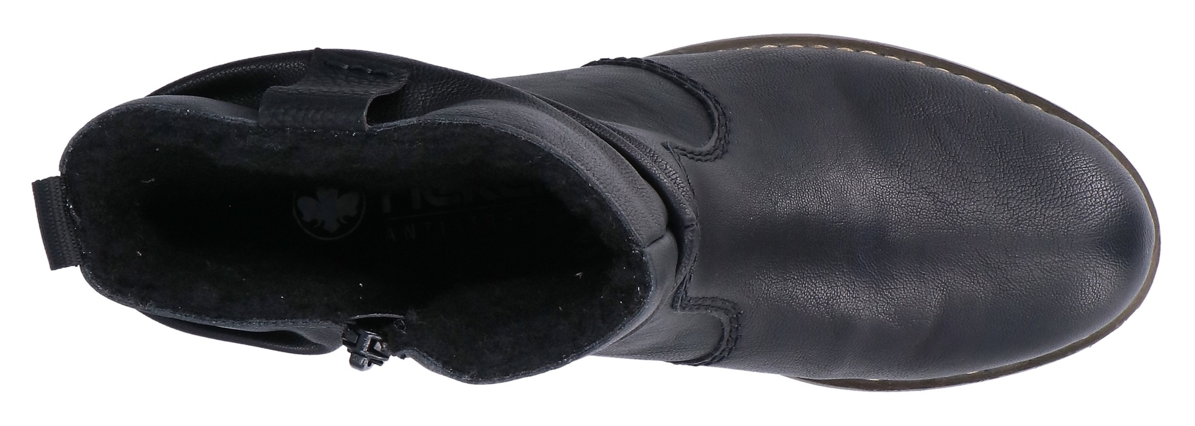 Rieker Winterboots, Winterstiefelette, Blockabsatz, Warmfutter, geraffter slouchy Schaft