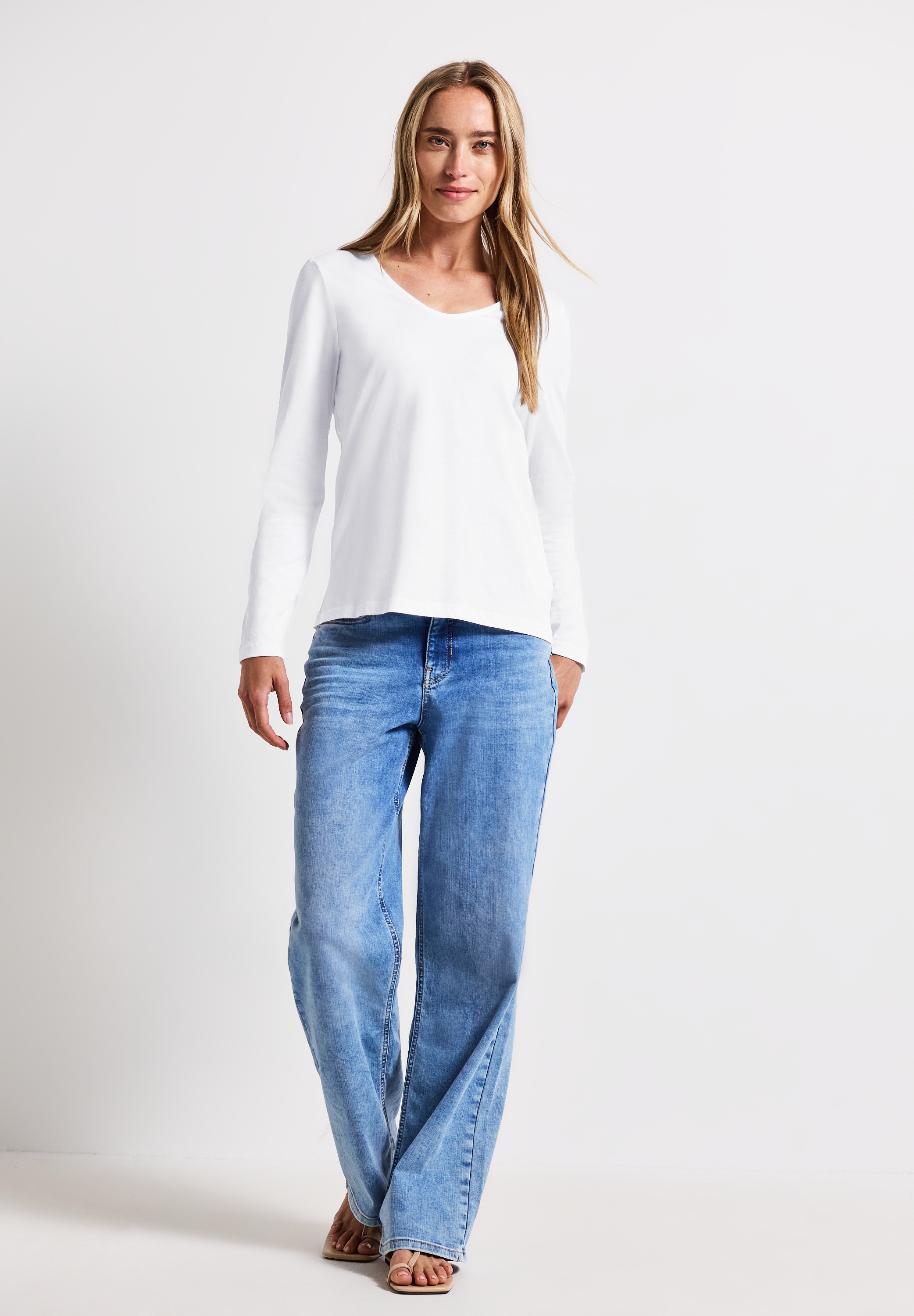 STREET ONE Langarmshirt, im soften Baumwoll-Mix
