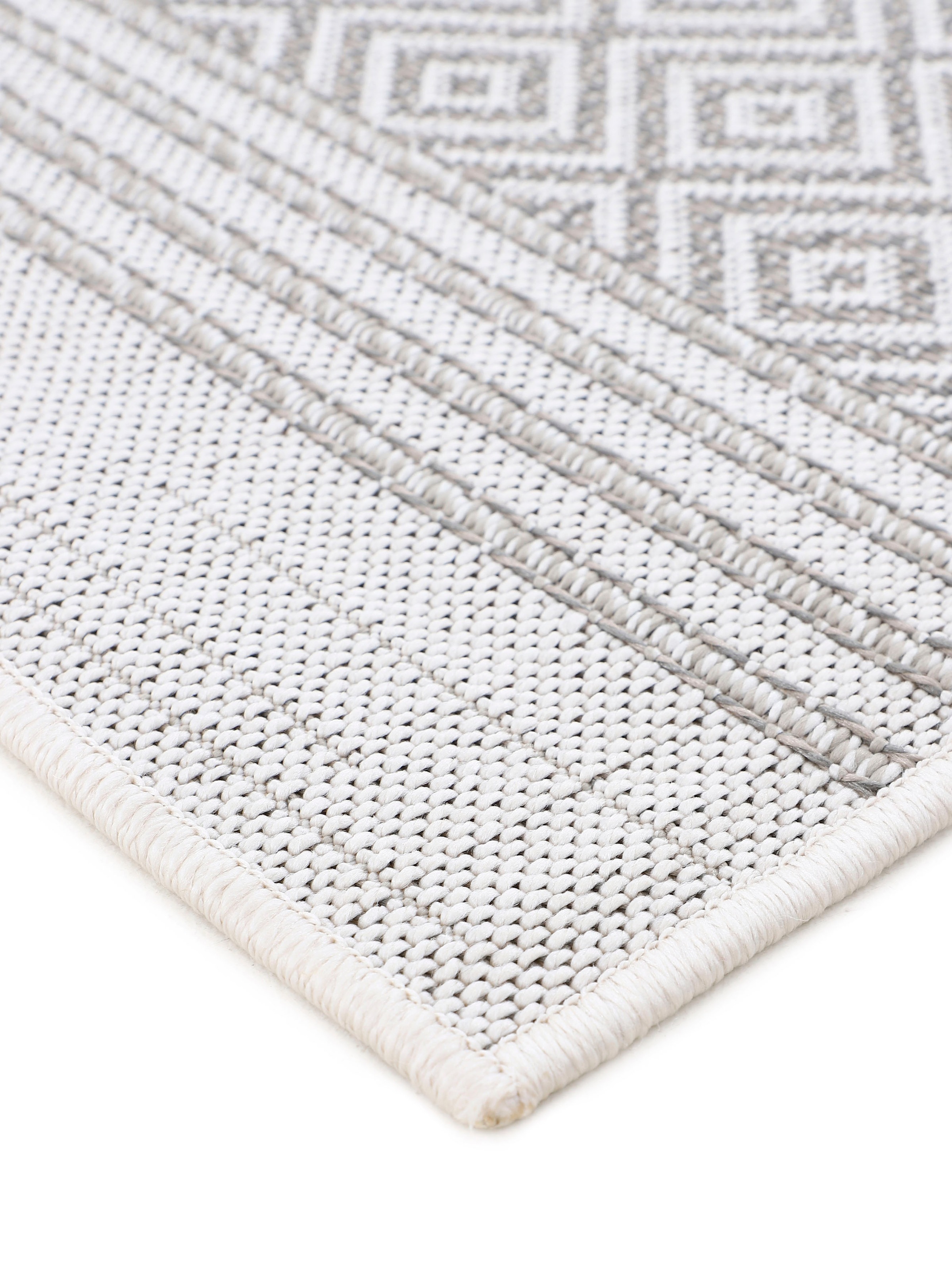 carpetfine Teppich »Boho 103«, rechteckig, 4 mm Höhe, robustes Flachgewebe, Sisal Optik, UV-beständig, Außenbereich