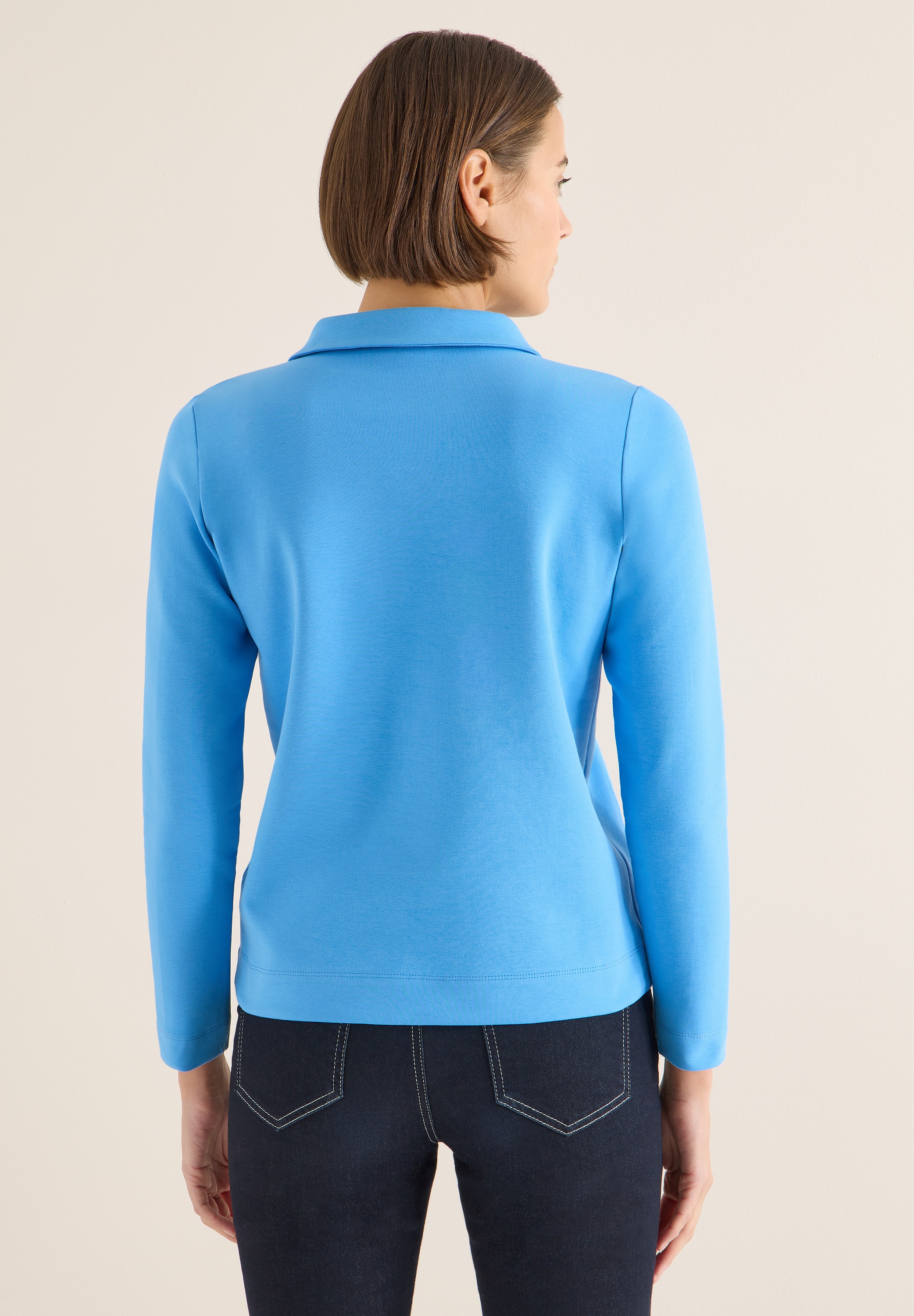 Cecil Langarmshirt aus Baumwolle mit Stretchante günstig online kaufen