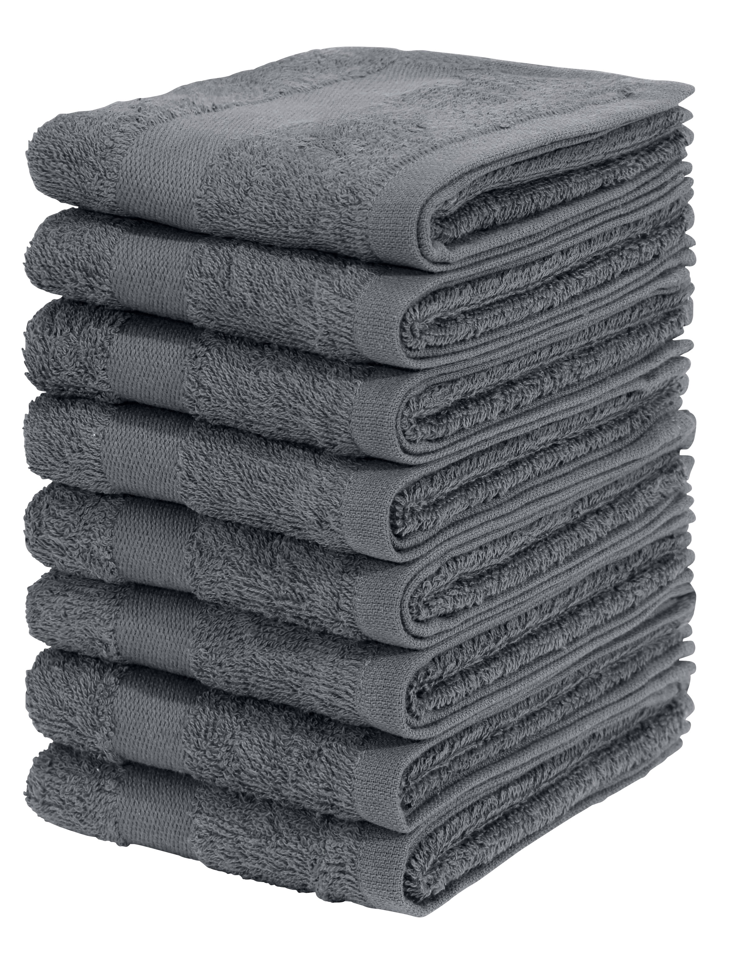 OTTO home Gaestehandtuecher "Vanessa, 8 Gästehandtücher, 30x50cm, in Standard- und Premium-Qualität" Handtücher mit Bordüre, 100% Baumwolle, einfarbig, weich