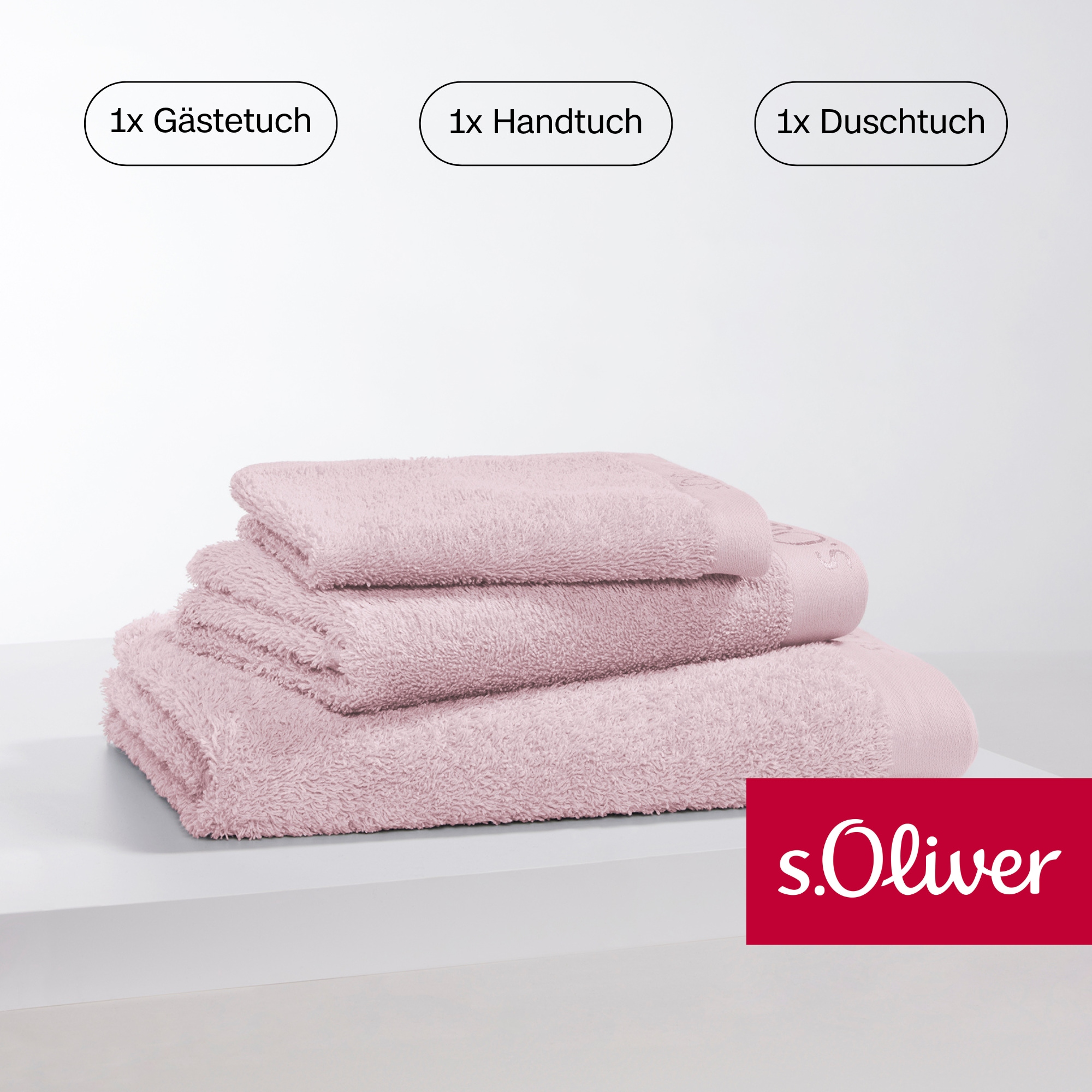 Handtuch Set »s. Oliver, besonders weich und saugfähig«, (Set, 3 St., 1 Gästetuch...