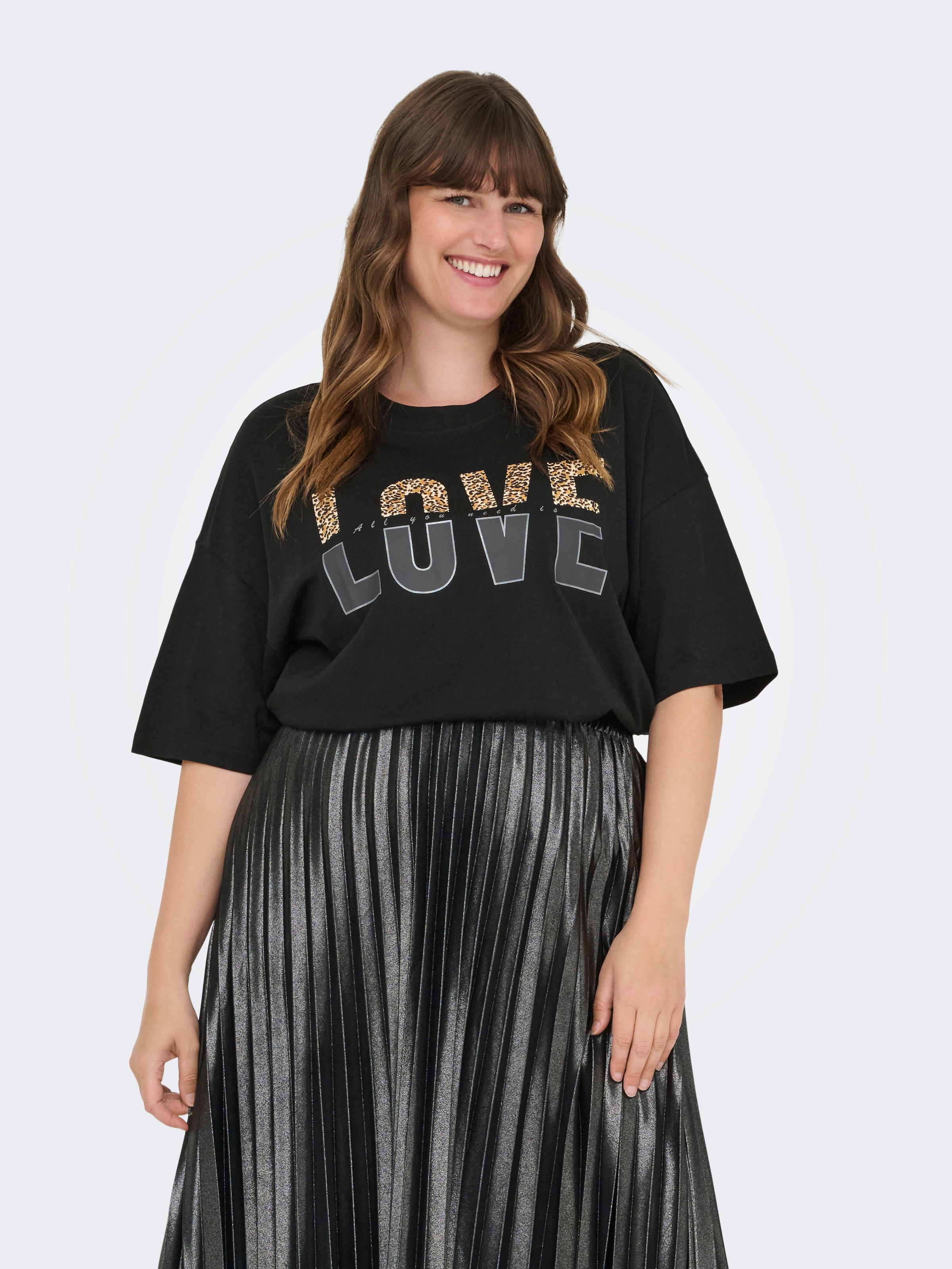 ONLY CARMAKOMA Kurzarmshirt "CARKOURTNEY SS O-NECK REG TEE JRS" günstig online kaufen