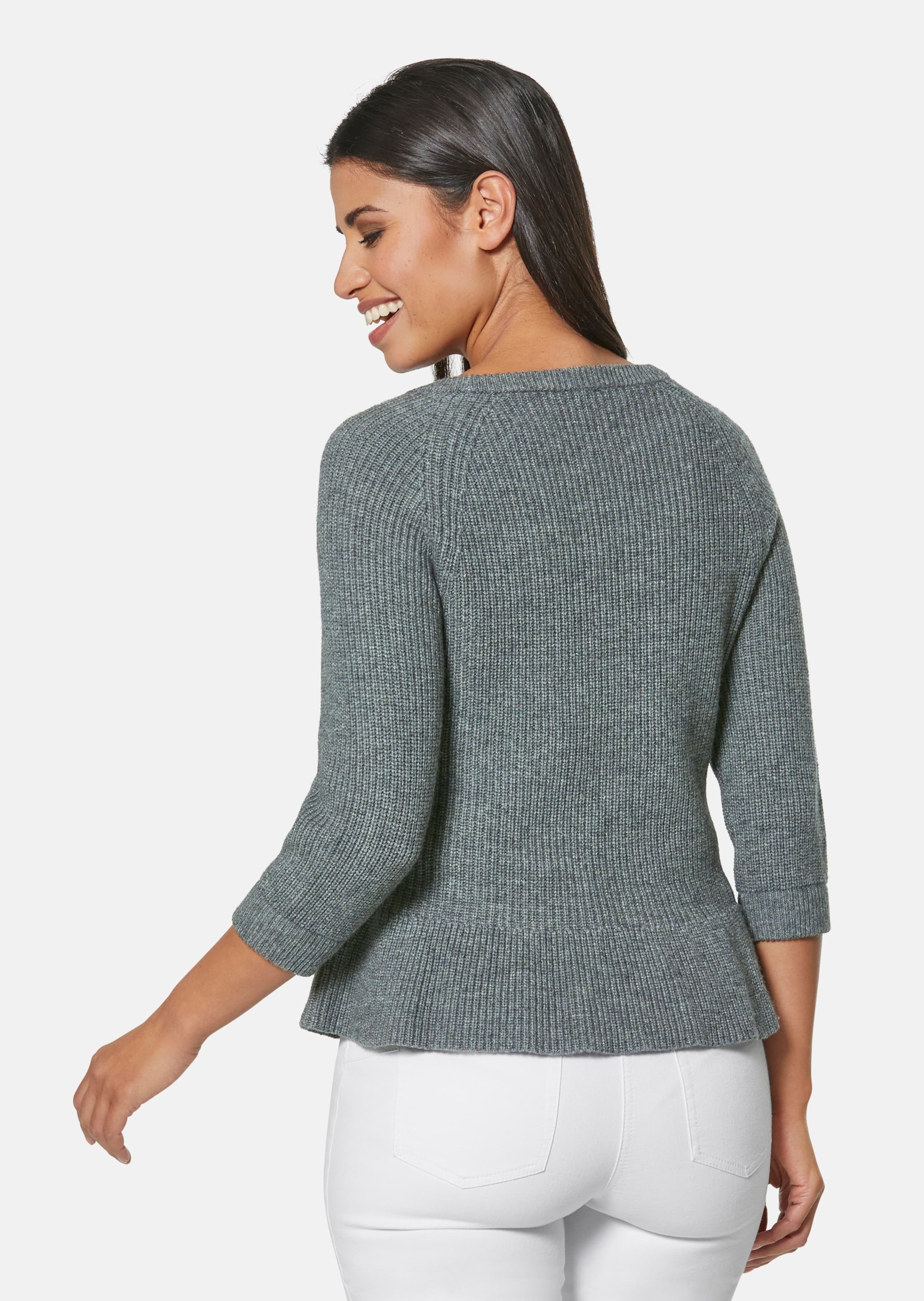 MADELEINE Longpullover »Pullover Pullover mit Schößchen«
