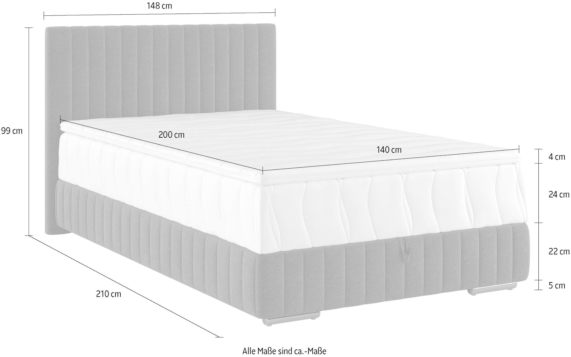 COTTA Boxbett »Beetle«, inkl. Topper und Bettkasten