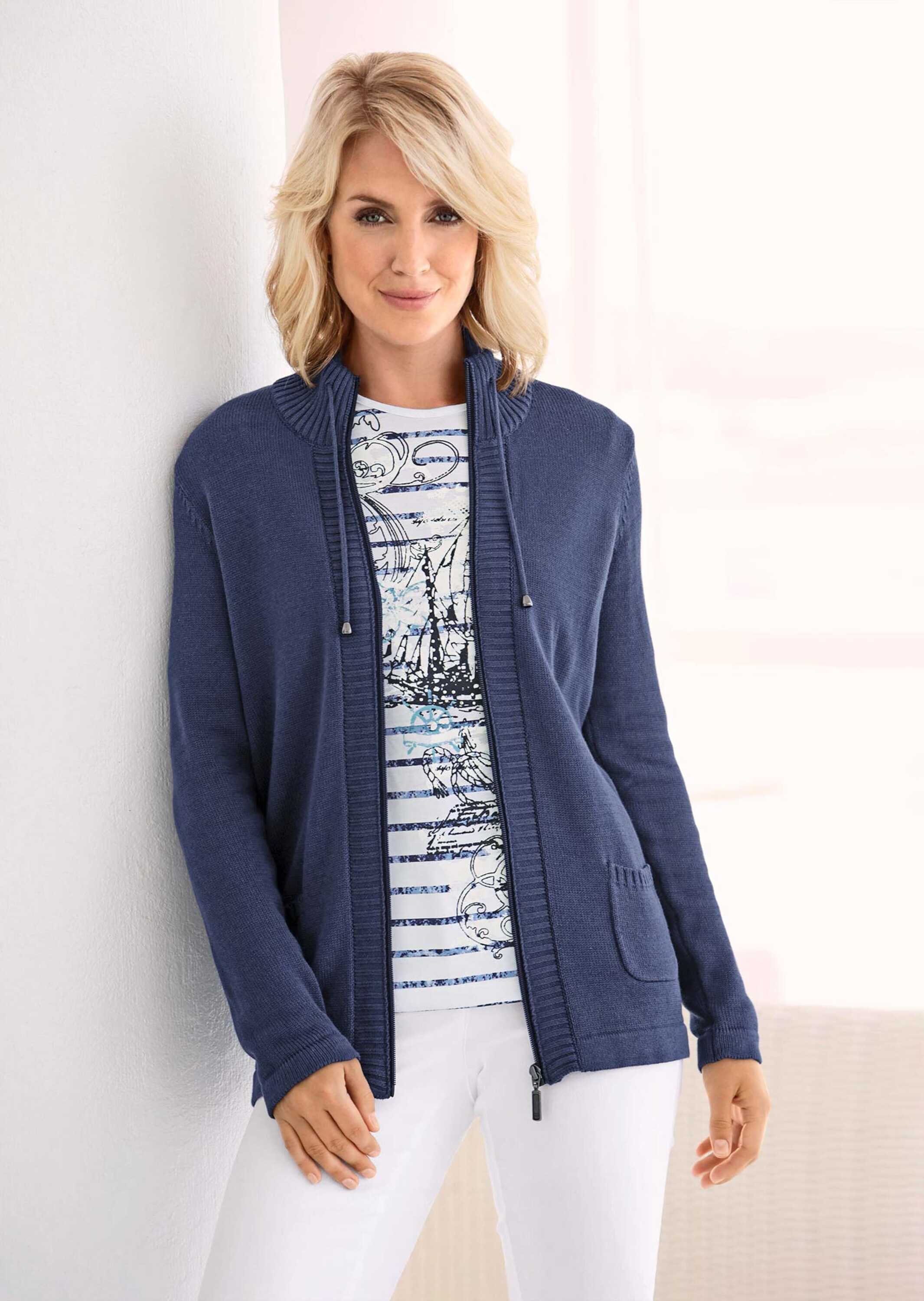 Thumbnail - GOLDNER Strickjacke "Kurzgröße Sportliche Strickjacke"