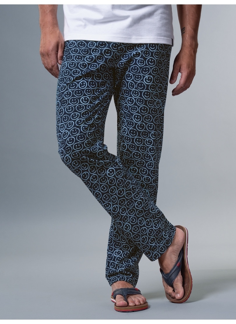 Trigema "TRIGEMA Pyjamahose mit Smiley-Print" 1 tlg.