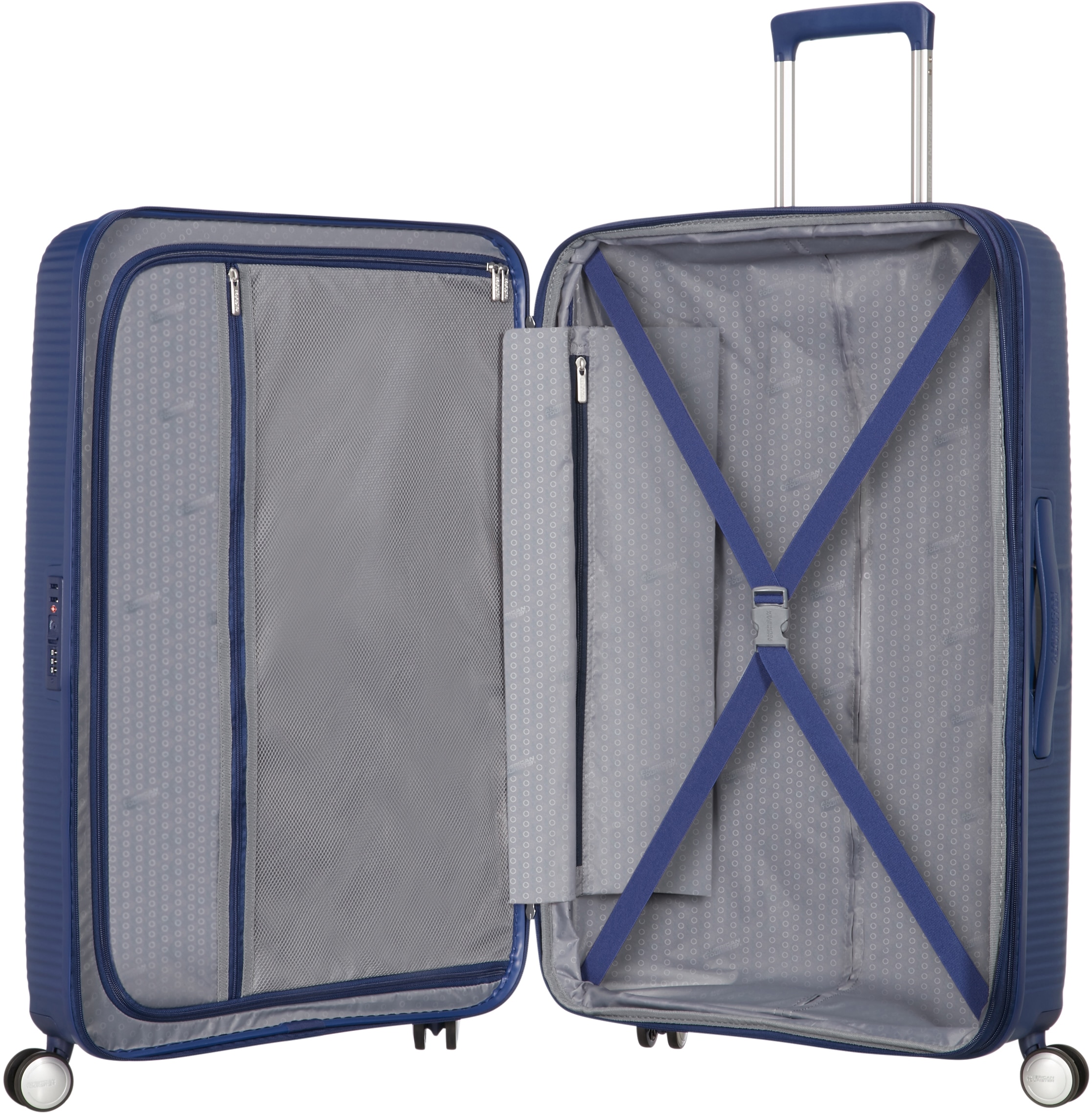American Tourister® Hartschalen-Trolley »SOUNDBOX, in verschiedenen Farben und Größen«, 4 Rollen, Reisekoffer Trolley Aufgabegepäck TSA-Zahlenschloss Volumenerweiterung
