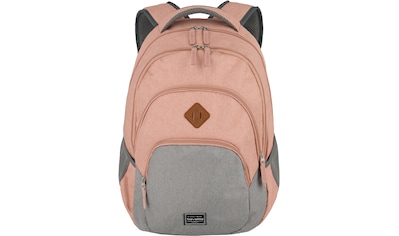 Laptoprucksack »Basics Melange, rosa/grau«, Arbeitsrucksack Schulrucksack...