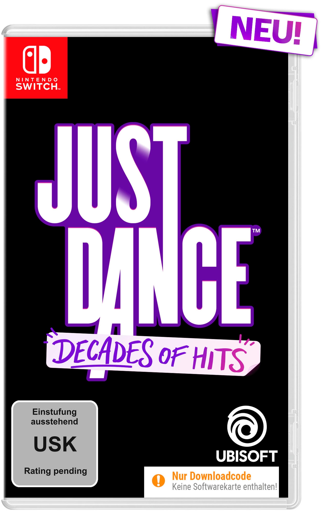 UBISOFT Spielesoftware "JUST DANCE: DECADES OF HITS", Nintendo Switch, schwarz, Spielesoftware